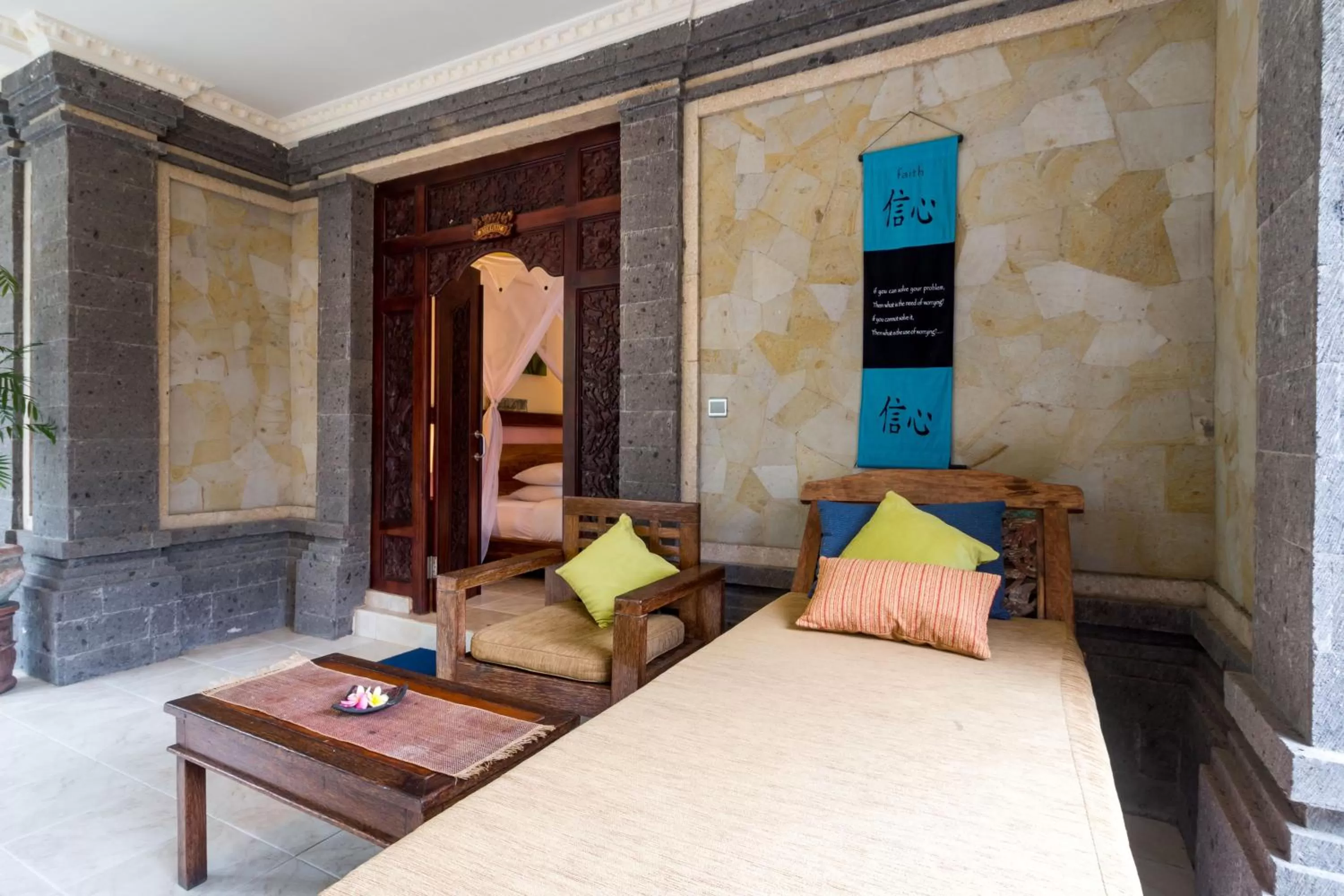 Balcony/Terrace, Bed in Ubud Aura Retreat