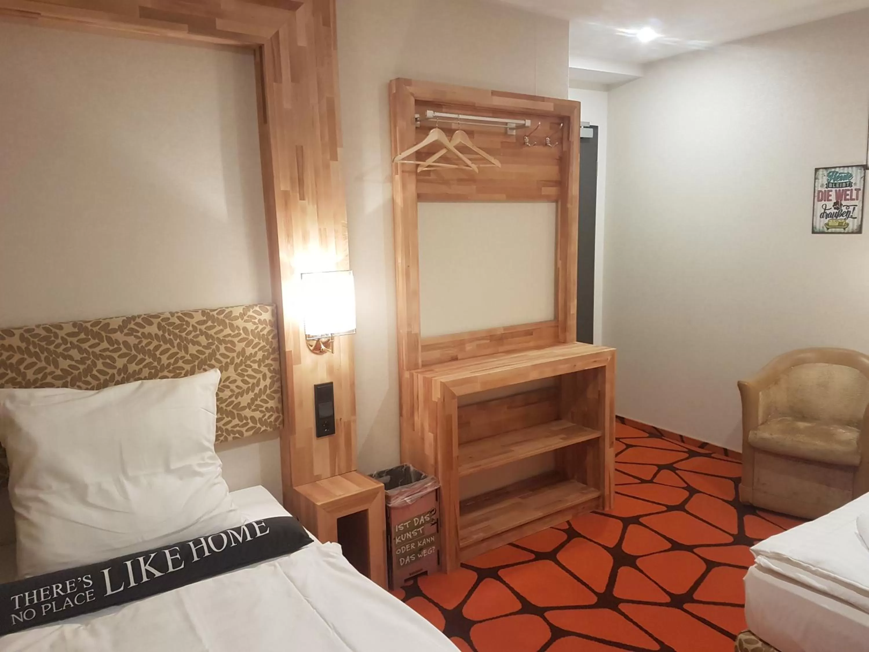 Bed in Elbgalerie Hotel