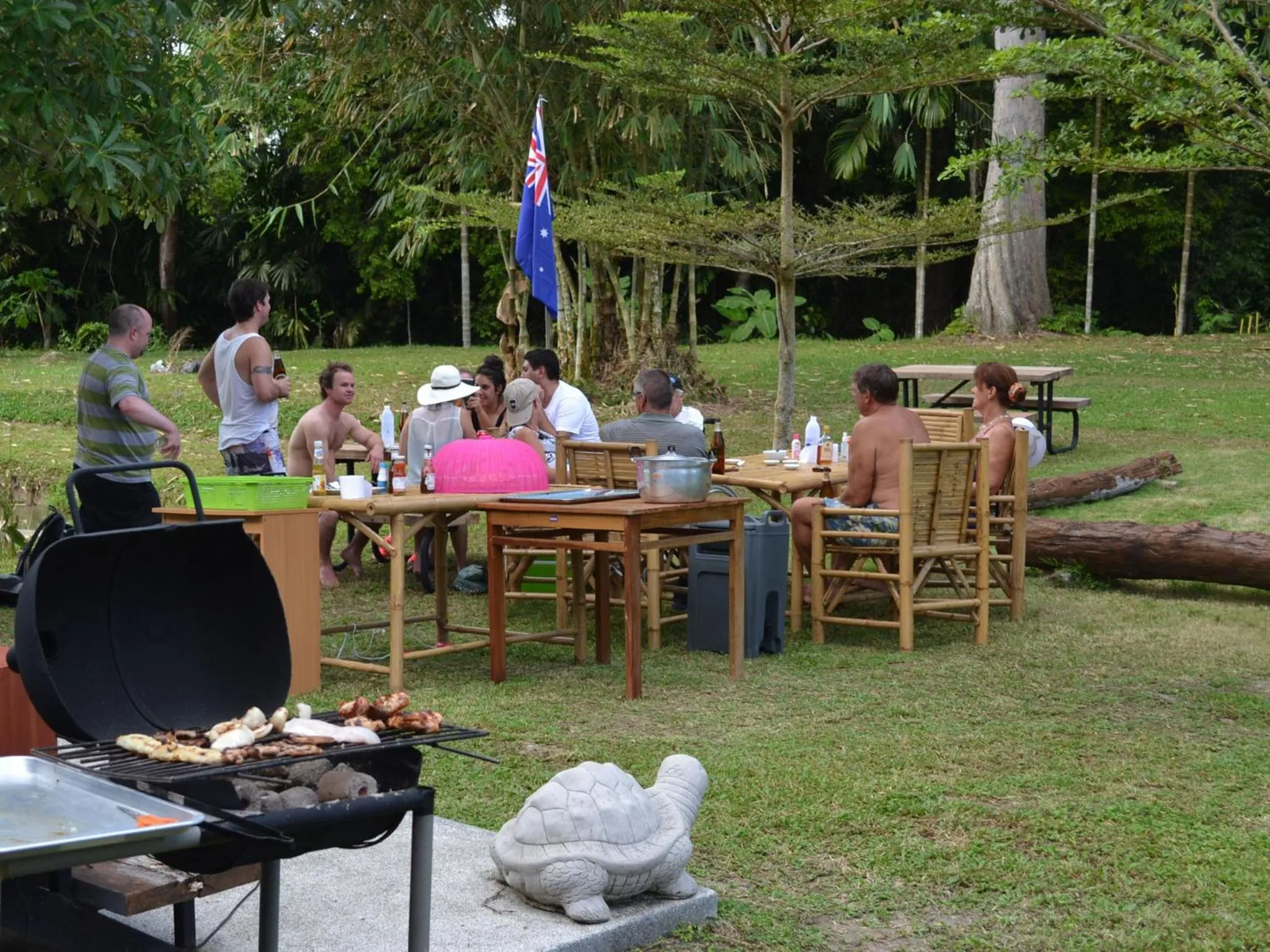 People in Phuket Campground