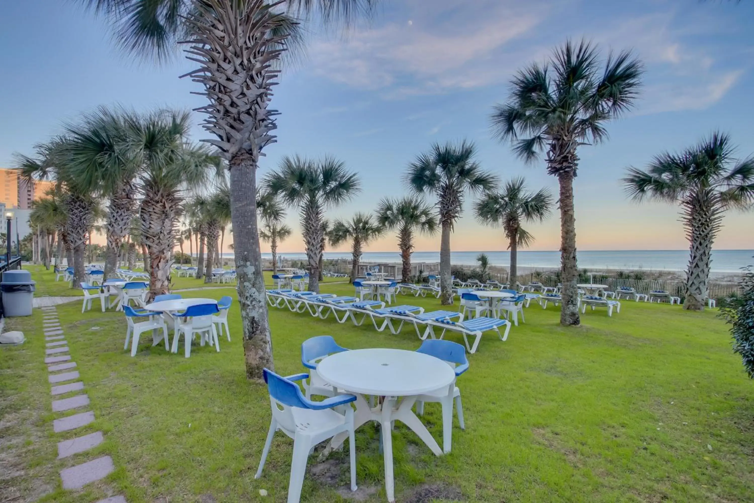 Beach, Garden in Boardwalk Beach Resort Condo w Oceanfront Balcony