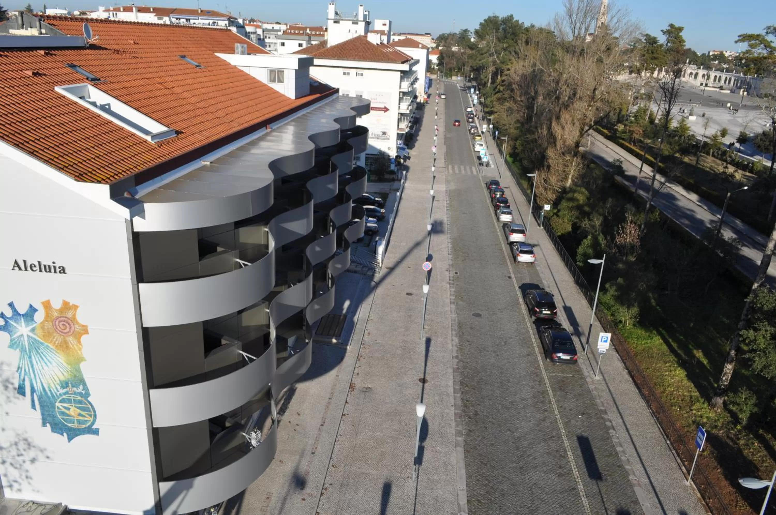 Facade/entrance, Bird's-eye View in Hotel Aleluia