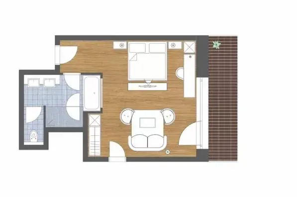 Photo of the whole room, Floor Plan in Hotel Seelos