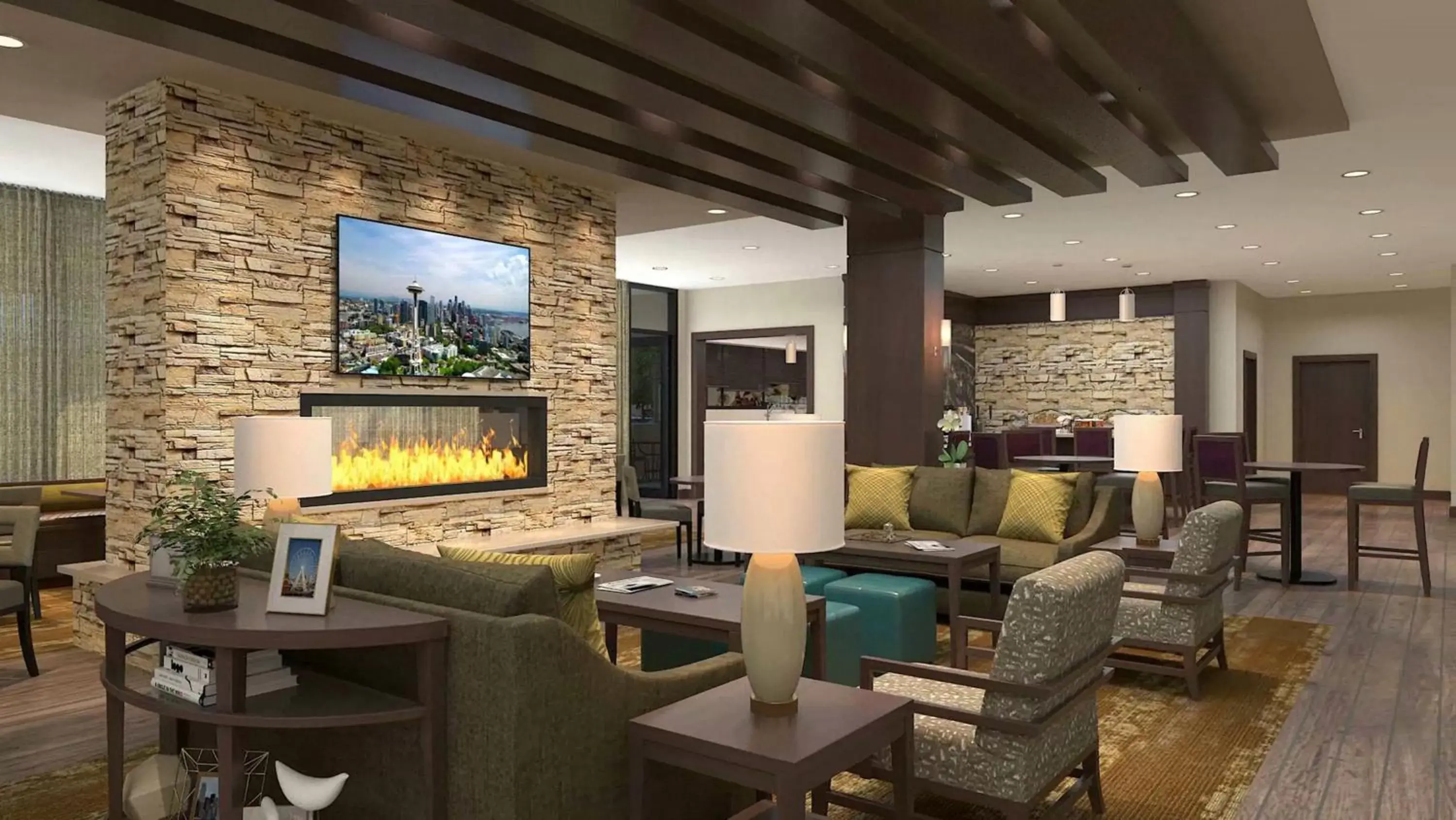 Lobby or reception, Seating Area in Staybridge Suites Seattle - South Lake Union, an IHG Hotel