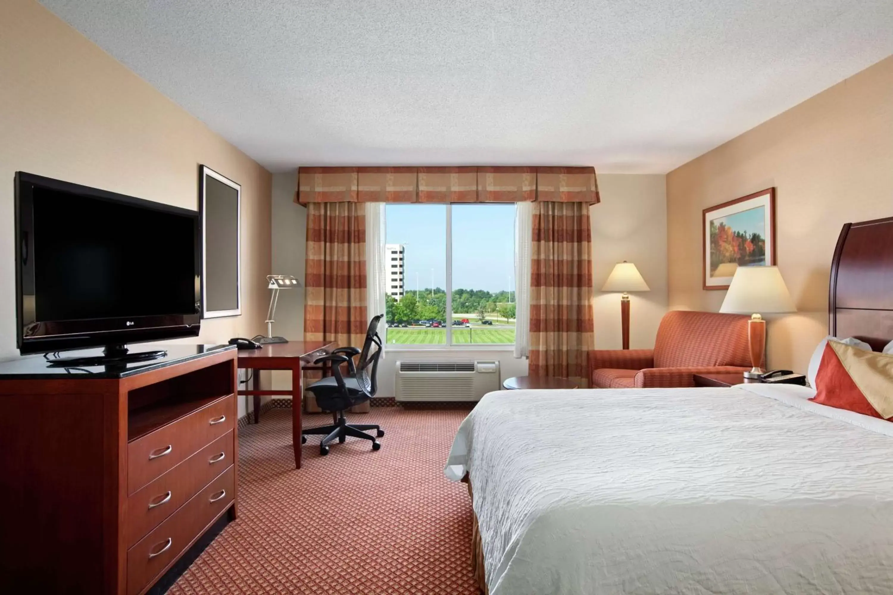 Bed, TV/Entertainment Center in Hilton Garden Inn Oakbrook Terrace