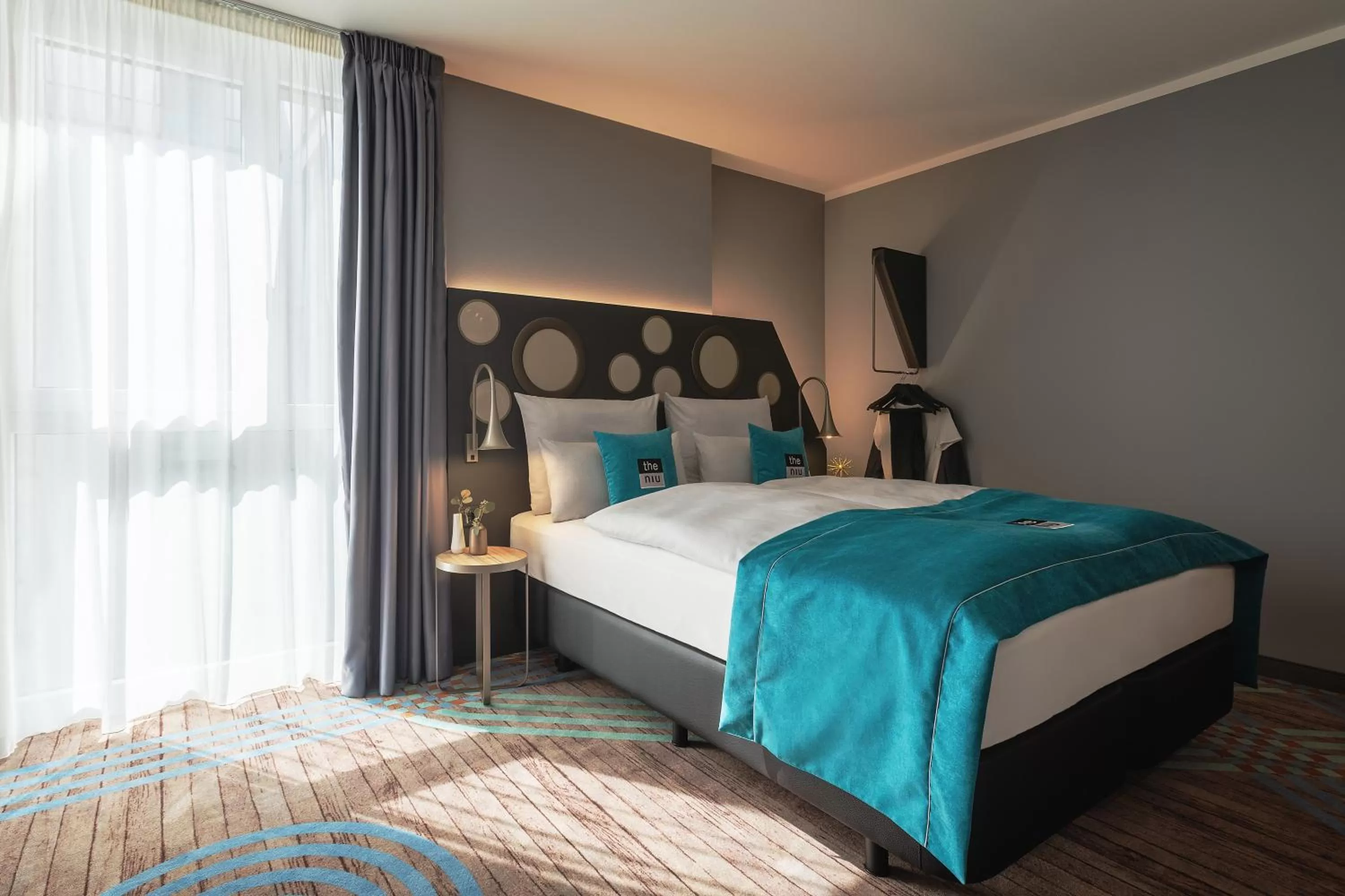 Bedroom, Bed in Holiday Inn - the niu, Brass Munich Olympiapark by IHG