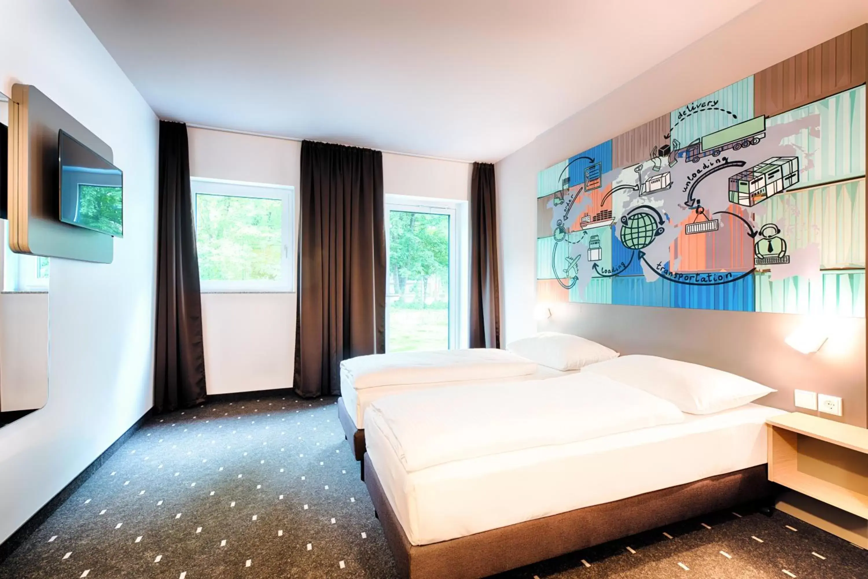 Photo of the whole room, Bed in B&B Hotel Stuttgart-Neckarhafen