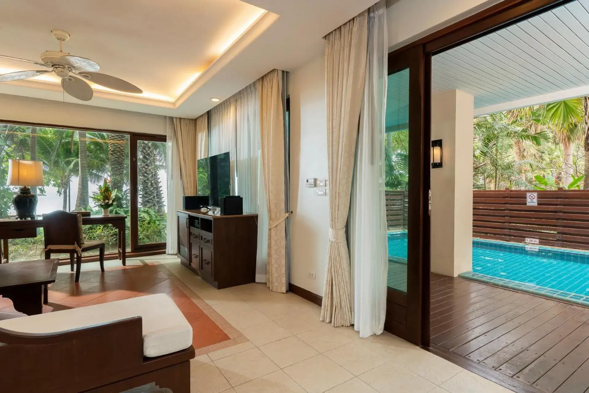 Pool view in Ravindra Beach Resort & Spa - SHA Extra Plus