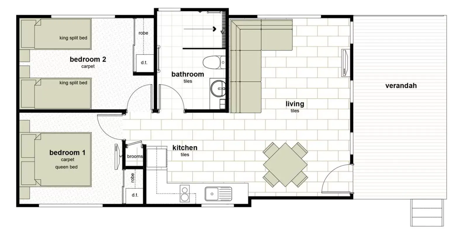 Floor Plan in Alivio Tourist Park Canberra