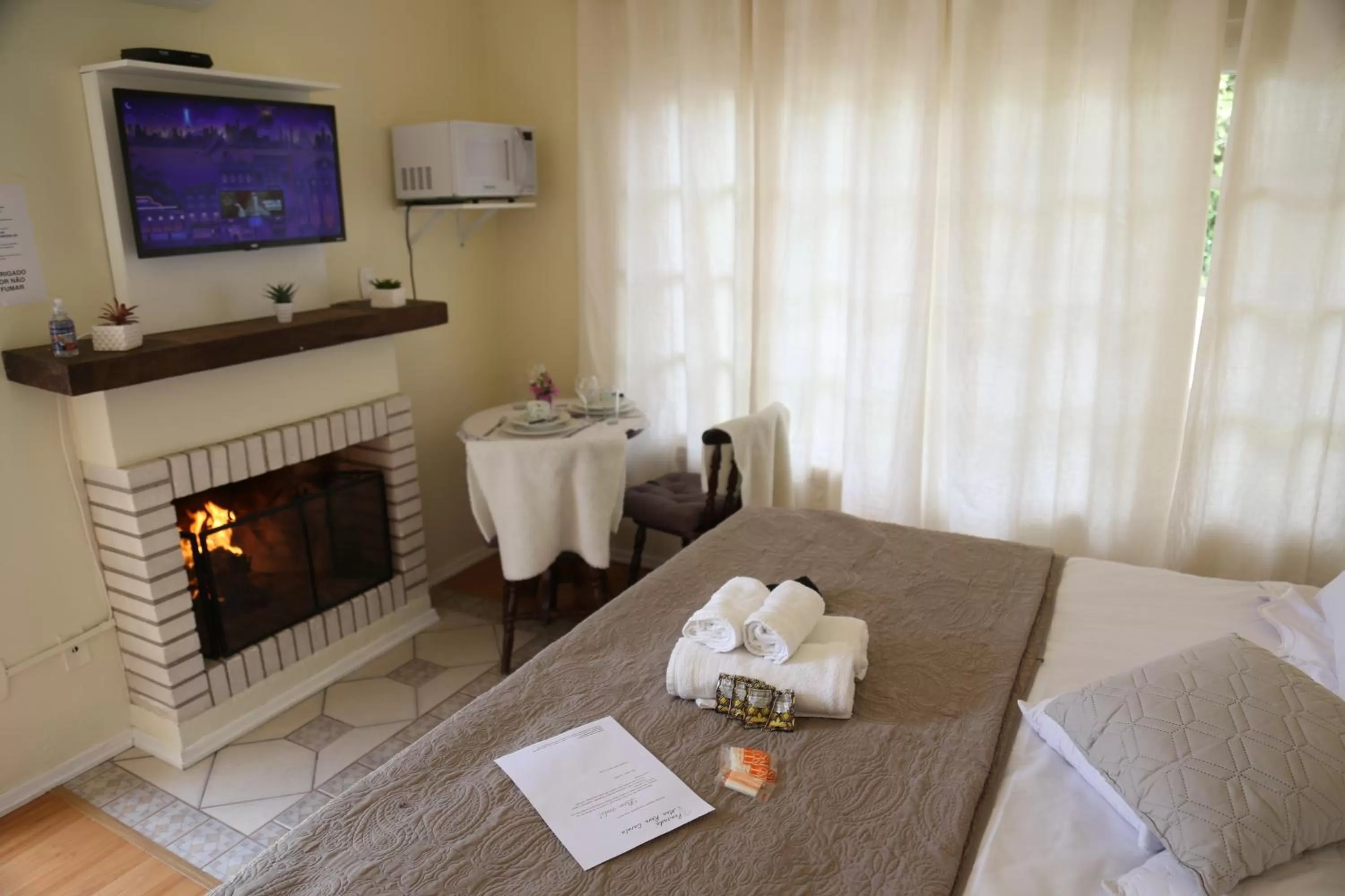 Bed in Pousada Lanai Canela