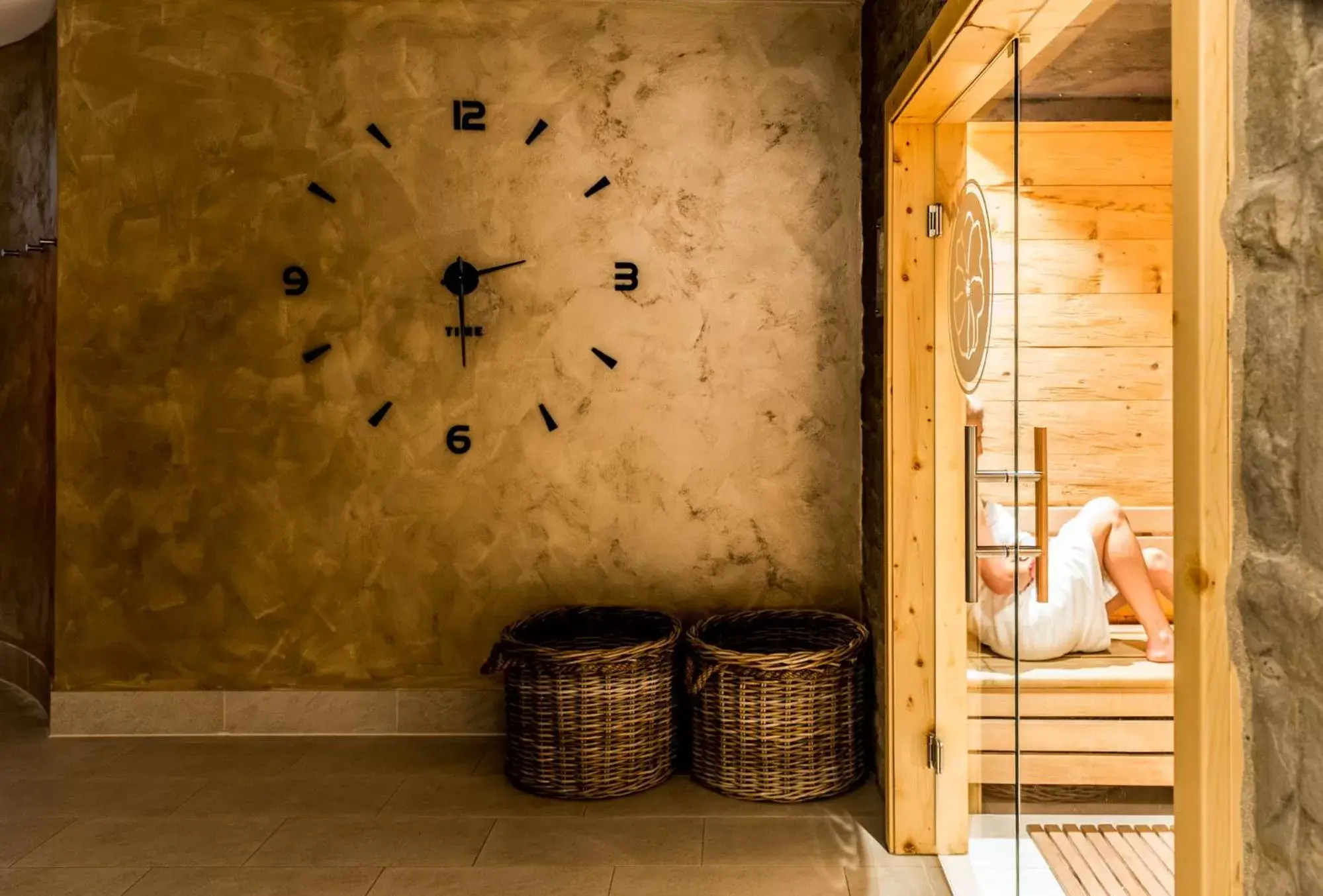 Sauna in Das Aunhamer Suite & Spa Hotel