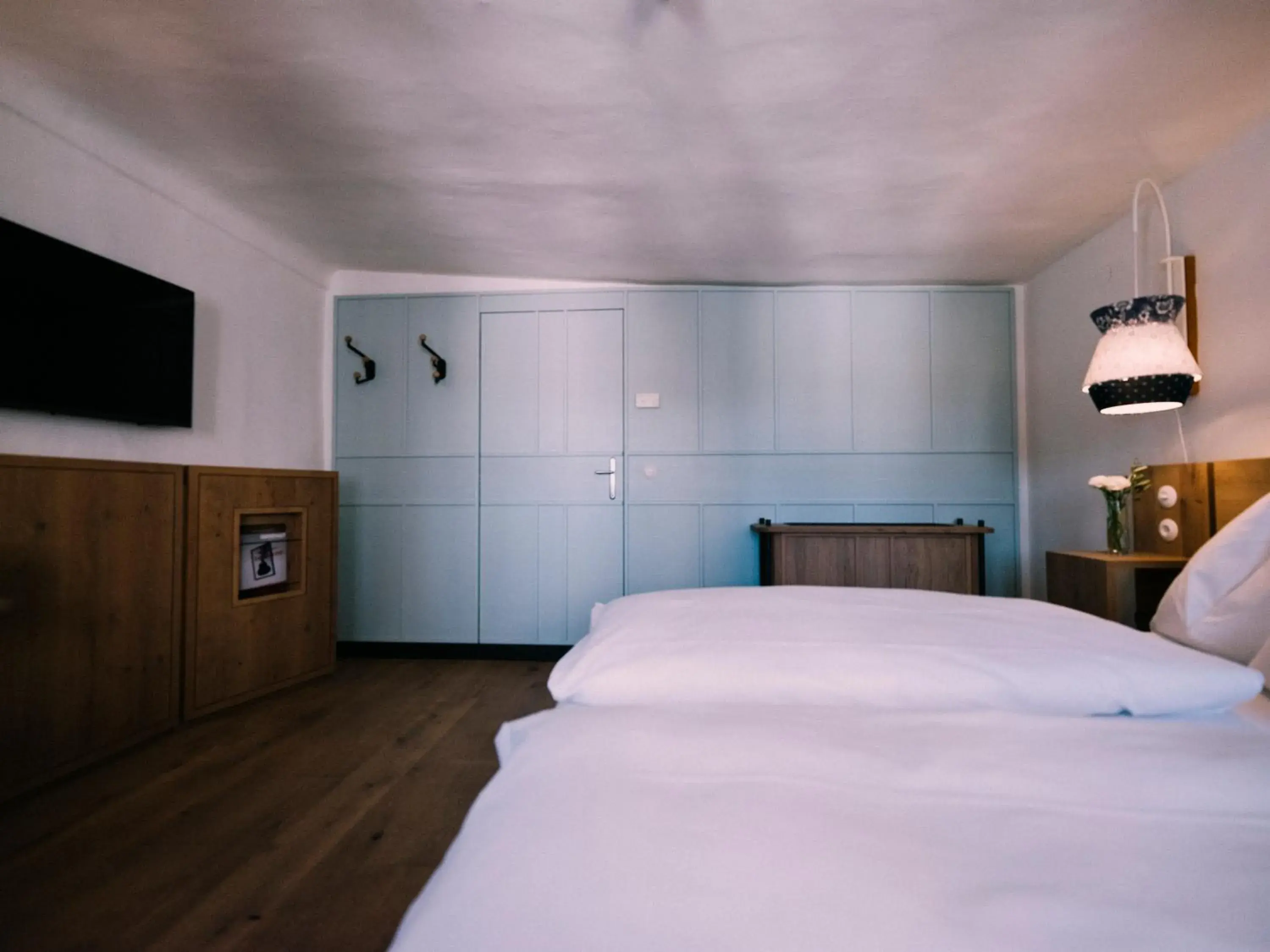 Bed in Arthotel Blaue Gans