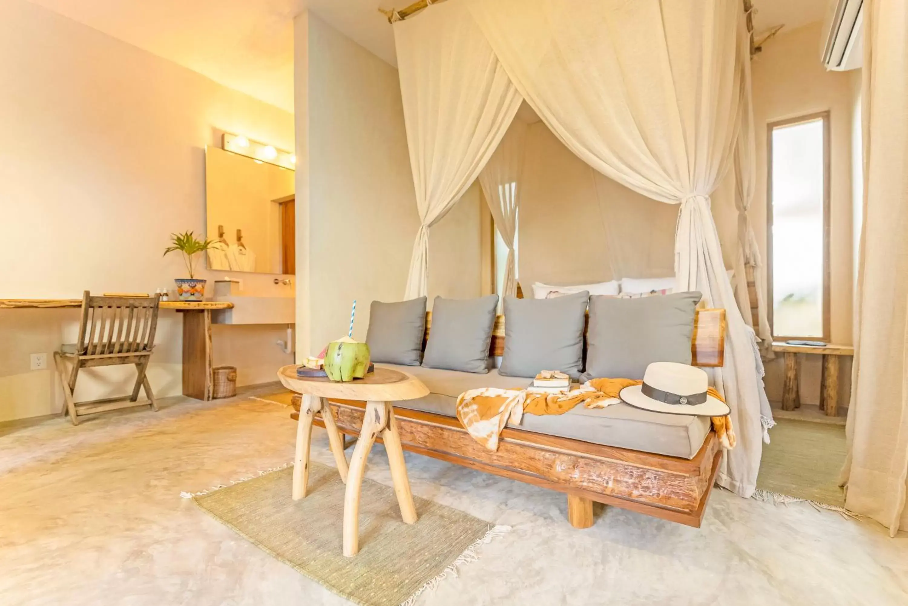 Junior Suite ocean view Beach level in Ahau Tulum - Beachfront Hotel Junior Suite ocean view Beach level in Ahau Tulum - Beachfront Hotel