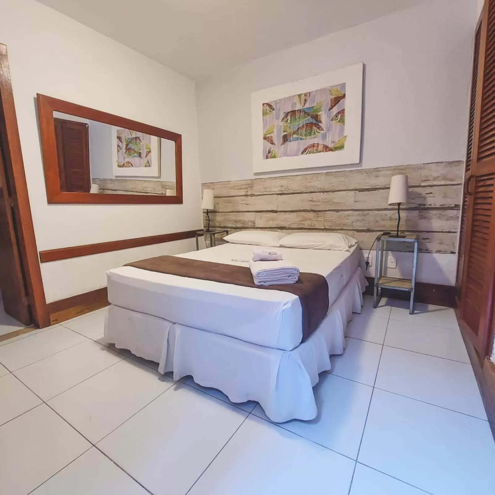 Bed in Pousada Villegaignon