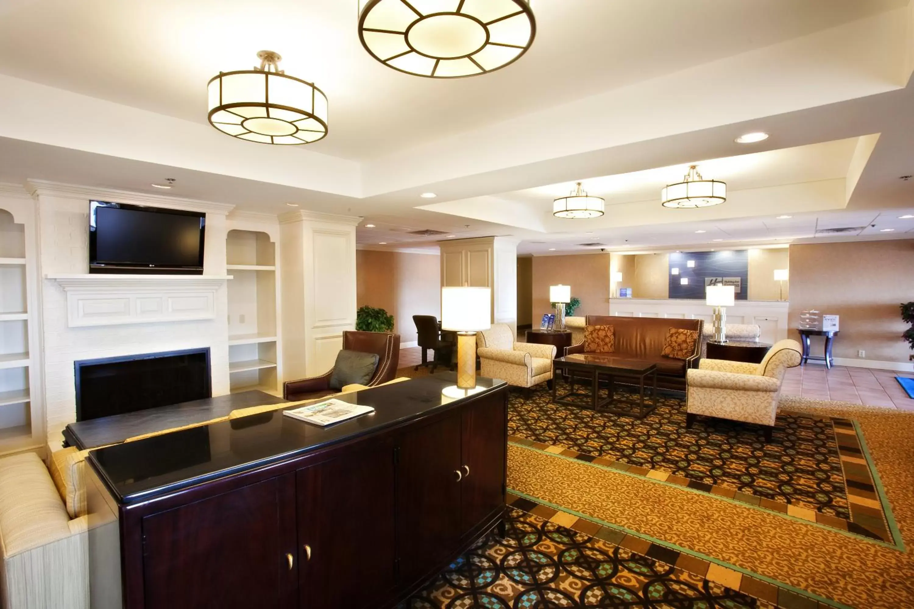 Property building, Lobby/Reception in Holiday Inn Express Indianapolis Airport, an IHG Hotel