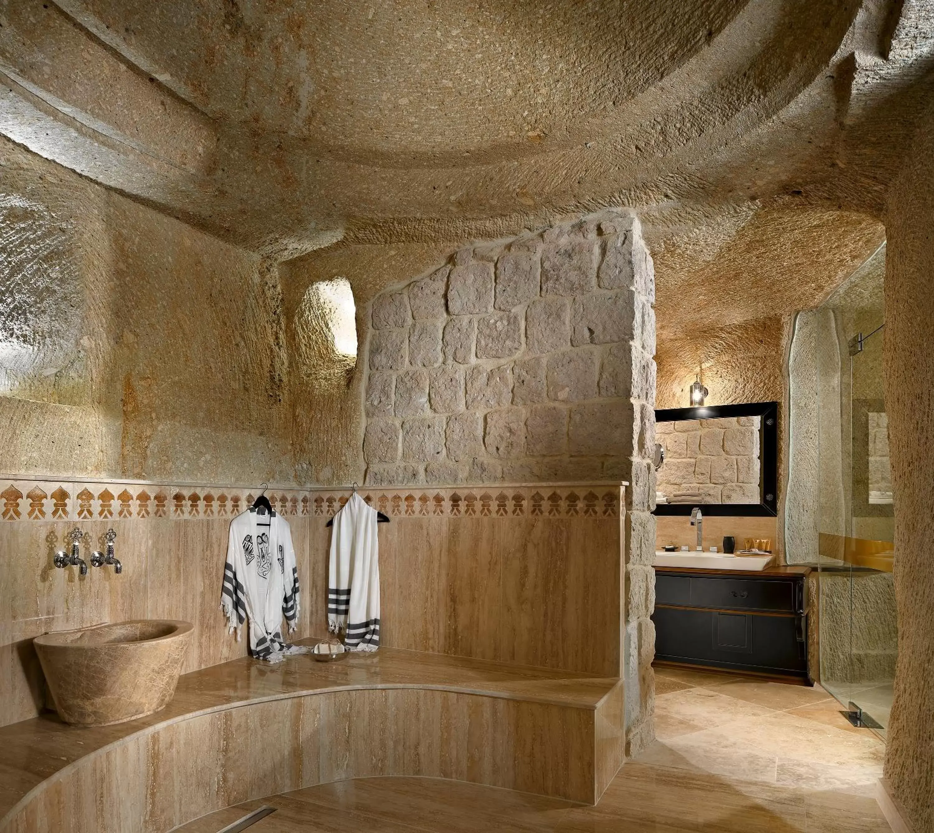 Bathroom in Seraphim Cave Suites & SPA