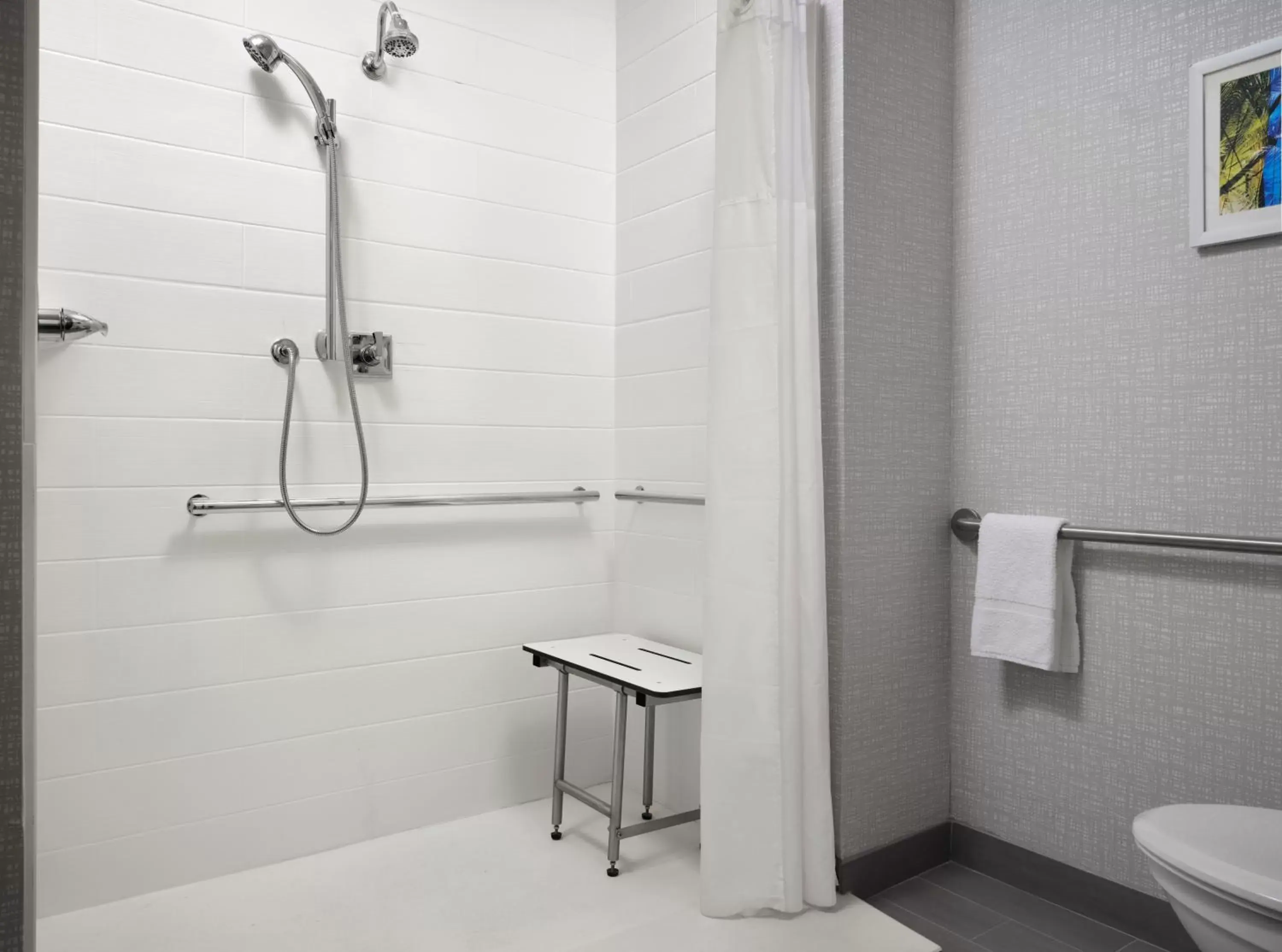 Shower, Bathroom in Hampton Inn Pinellas Park St Petersburg, Fl