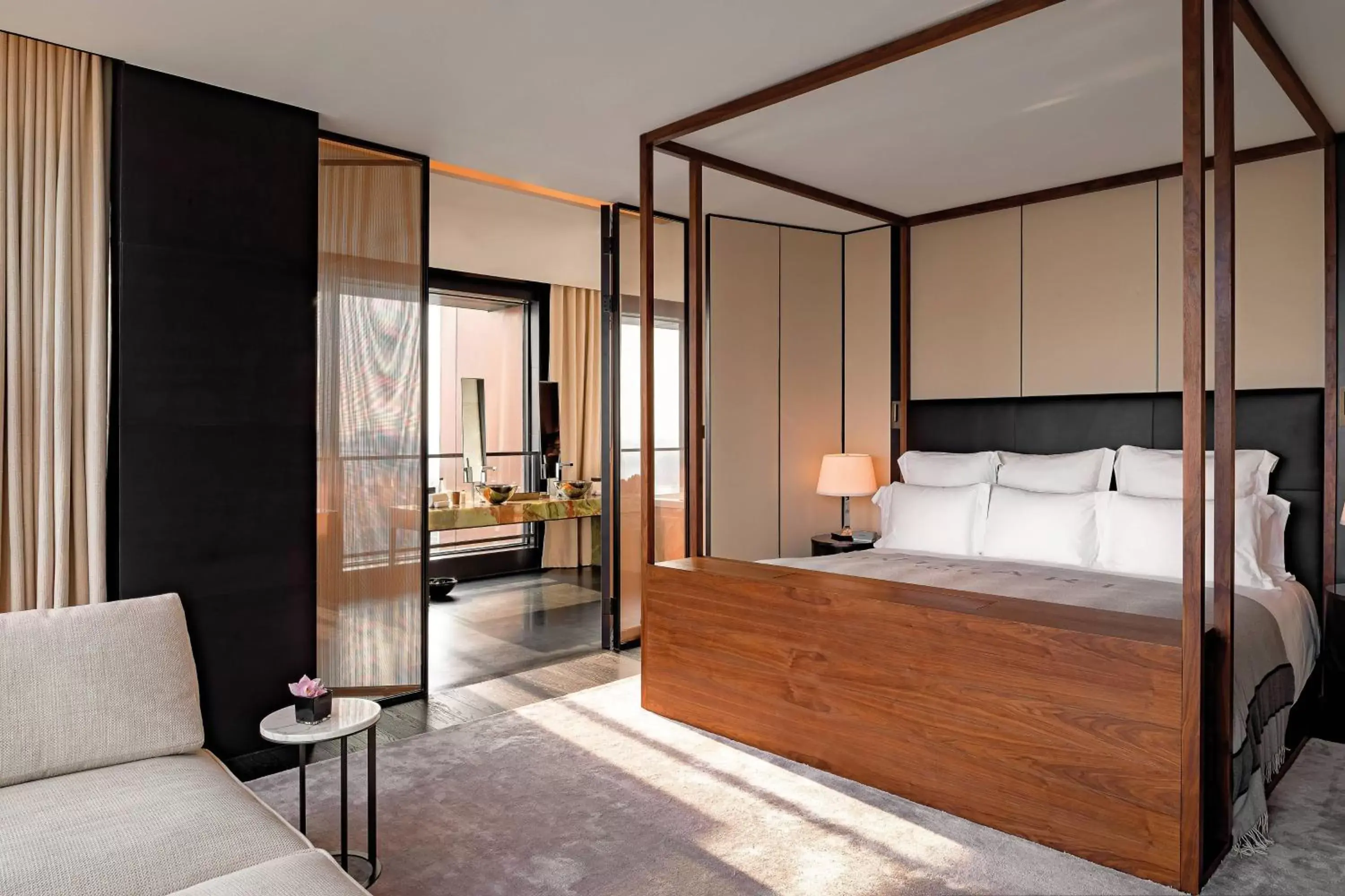 Bedroom in Bulgari Hotel Shanghai