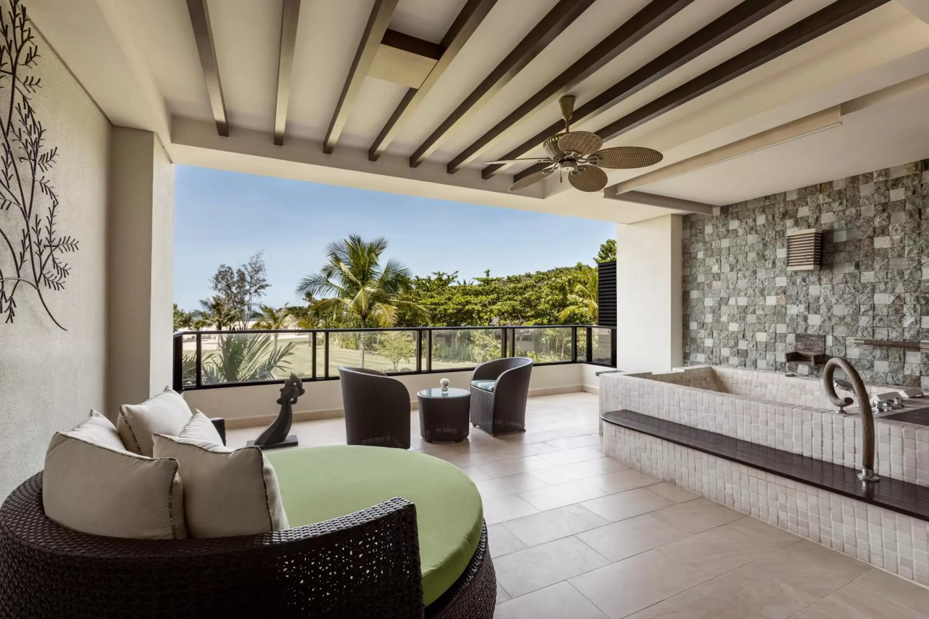 Balcony/Terrace, Seating Area in Shangri-La Rasa Ria, Kota Kinabalu