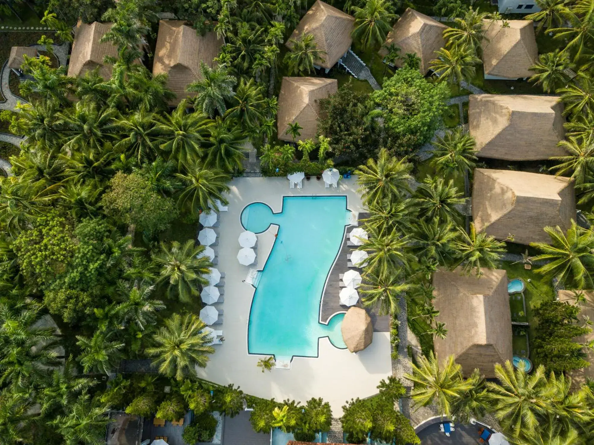 Bird's eye view, Pool View in L'Azure Resort and Spa