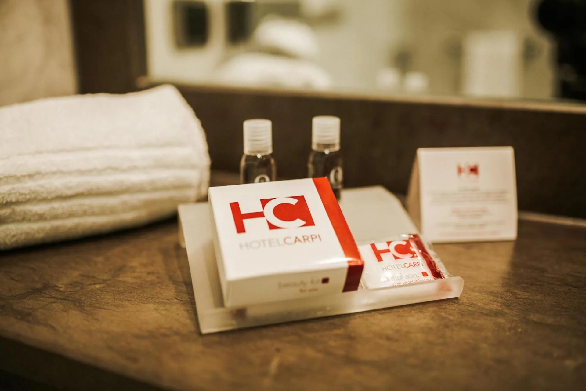 Bathroom, Bed in Hotel Carpi