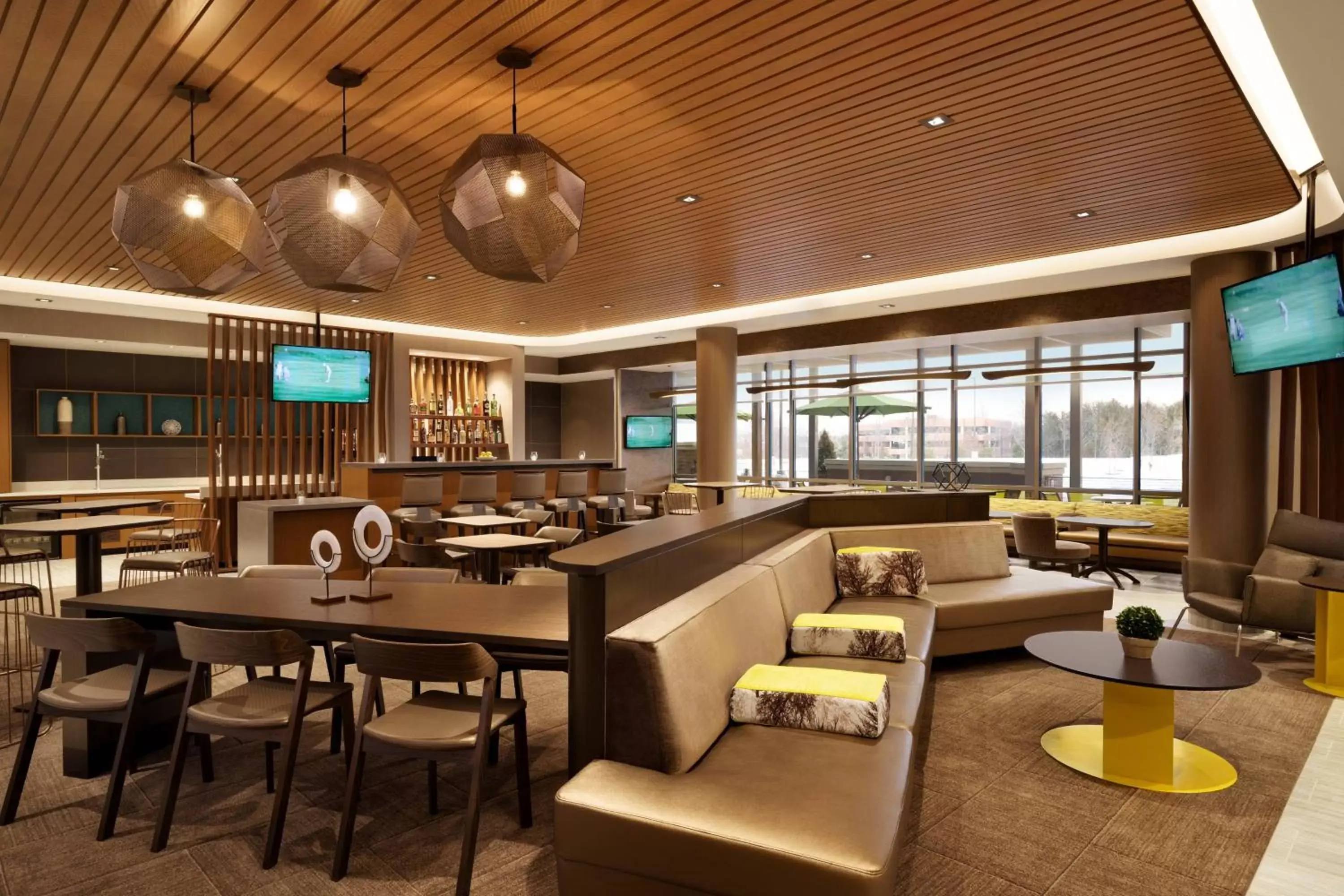 Lobby or reception, Restaurant/Places to Eat in SpringHill Suites by Marriott Allentown Bethlehem/Center Valley