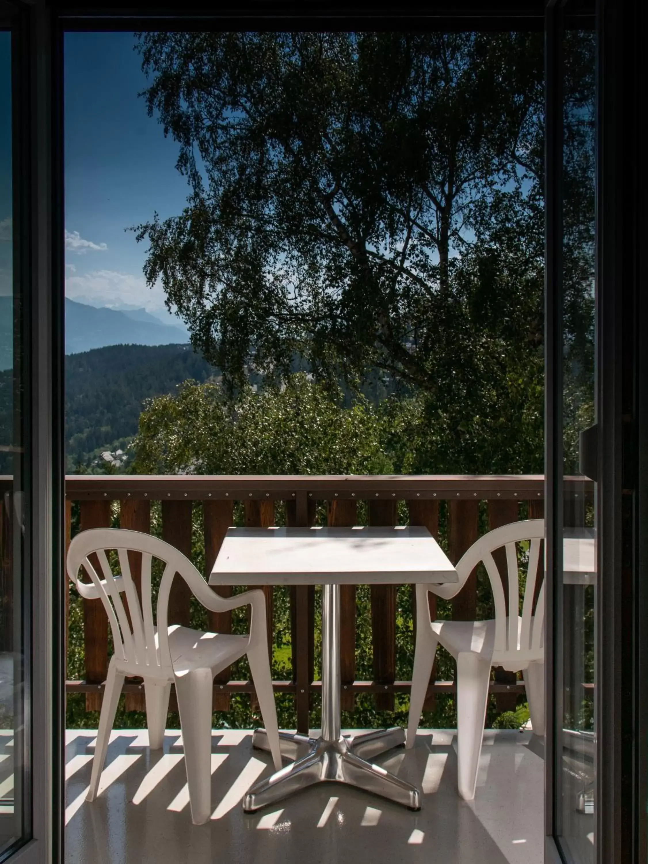Balcony/Terrace in Hotel-Restaurant Le Mont Paisible, Crans-Montana