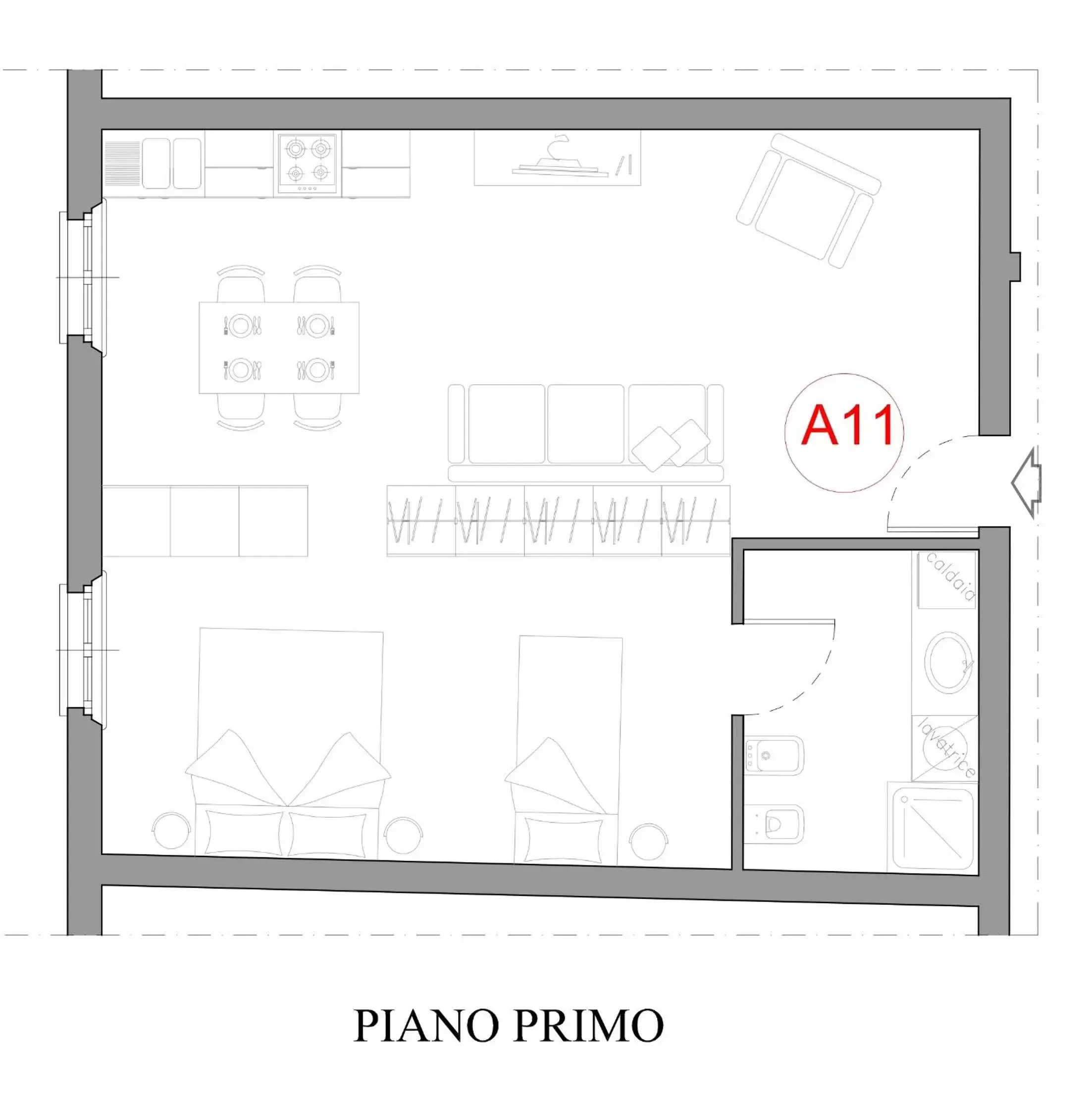 Floor Plan in Residence Antico Borgo