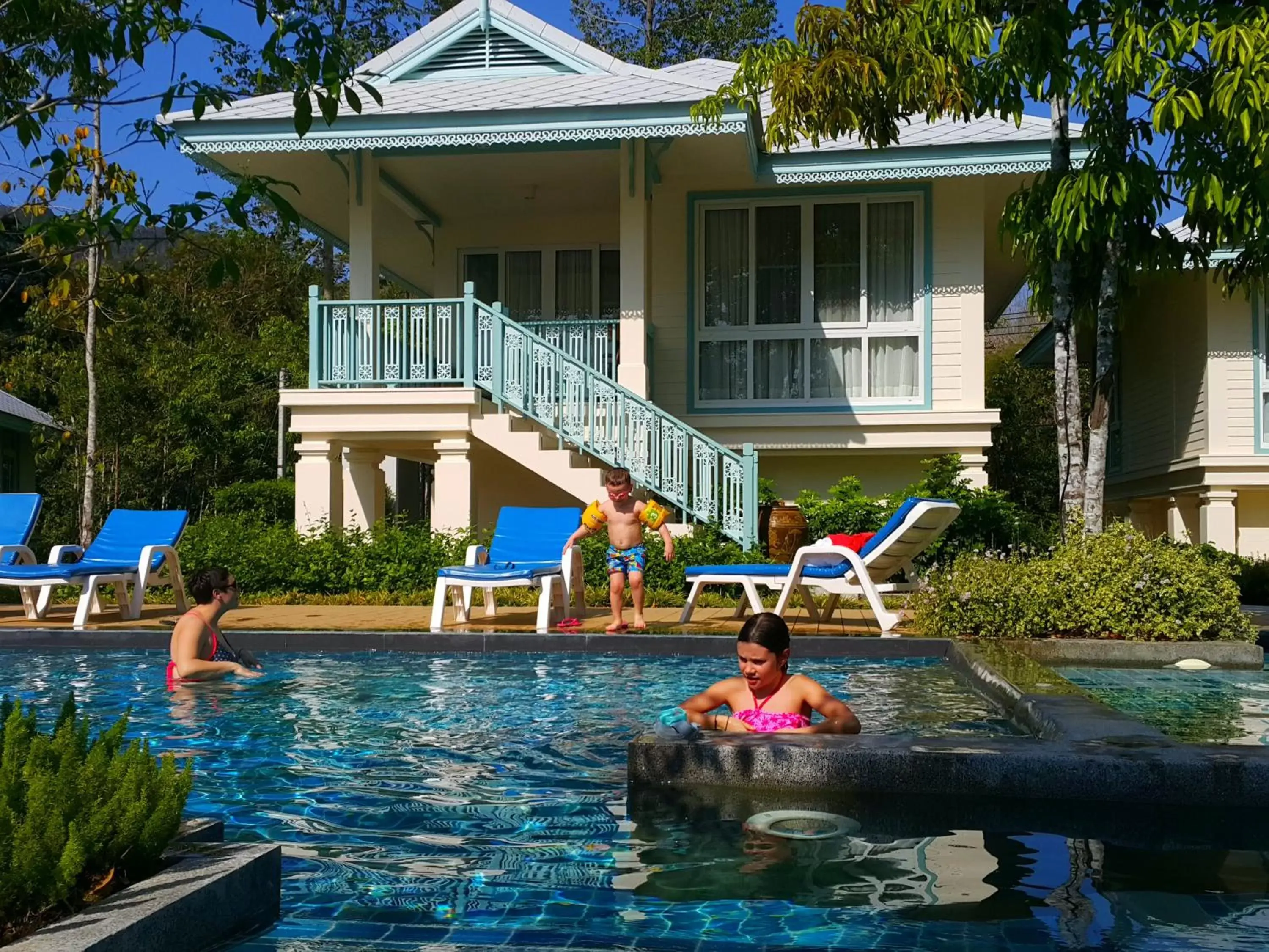 Family, Swimming Pool in Na Sook Resort