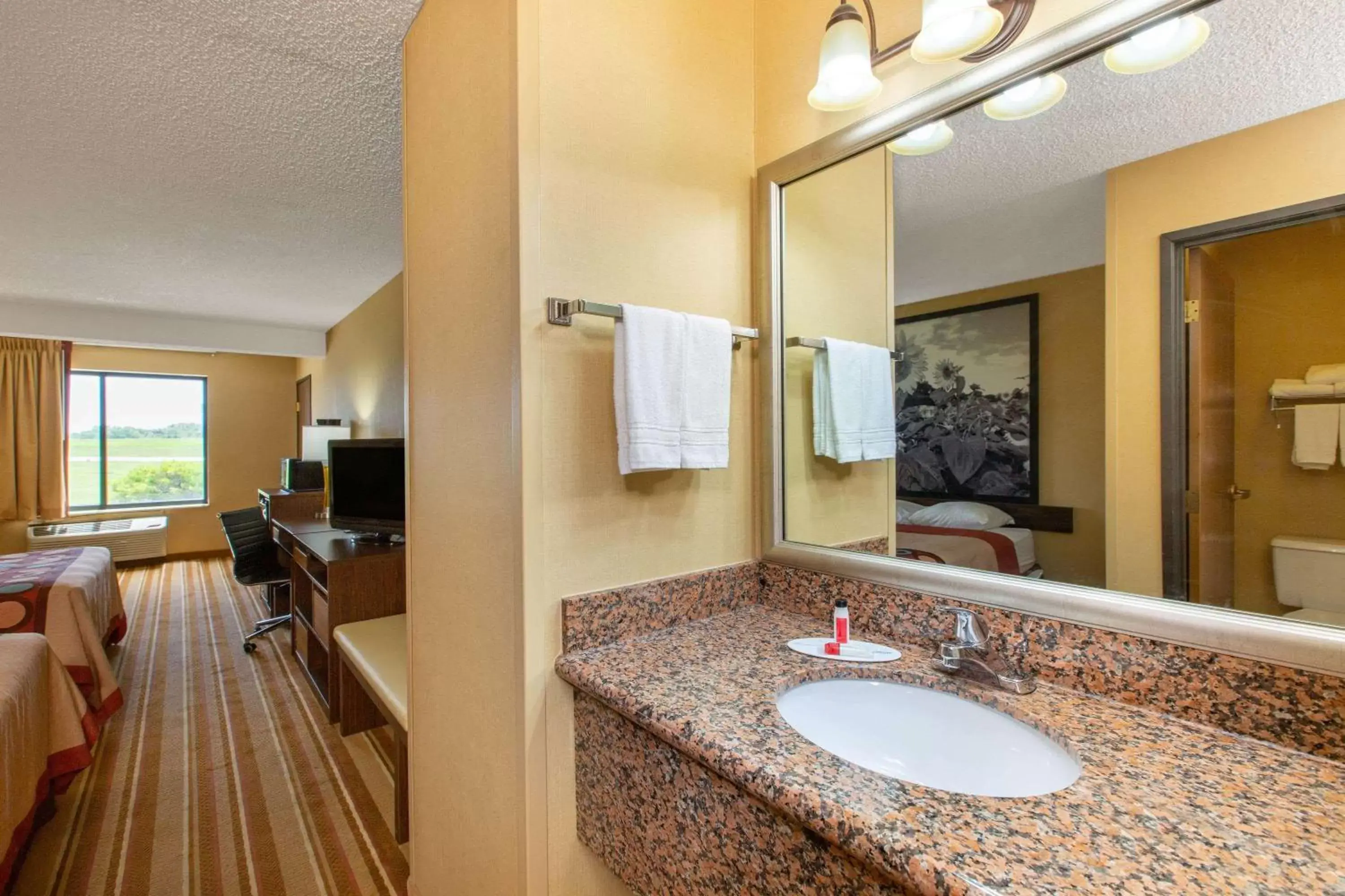 Bathroom in Super 8 by Wyndham Salina I-70