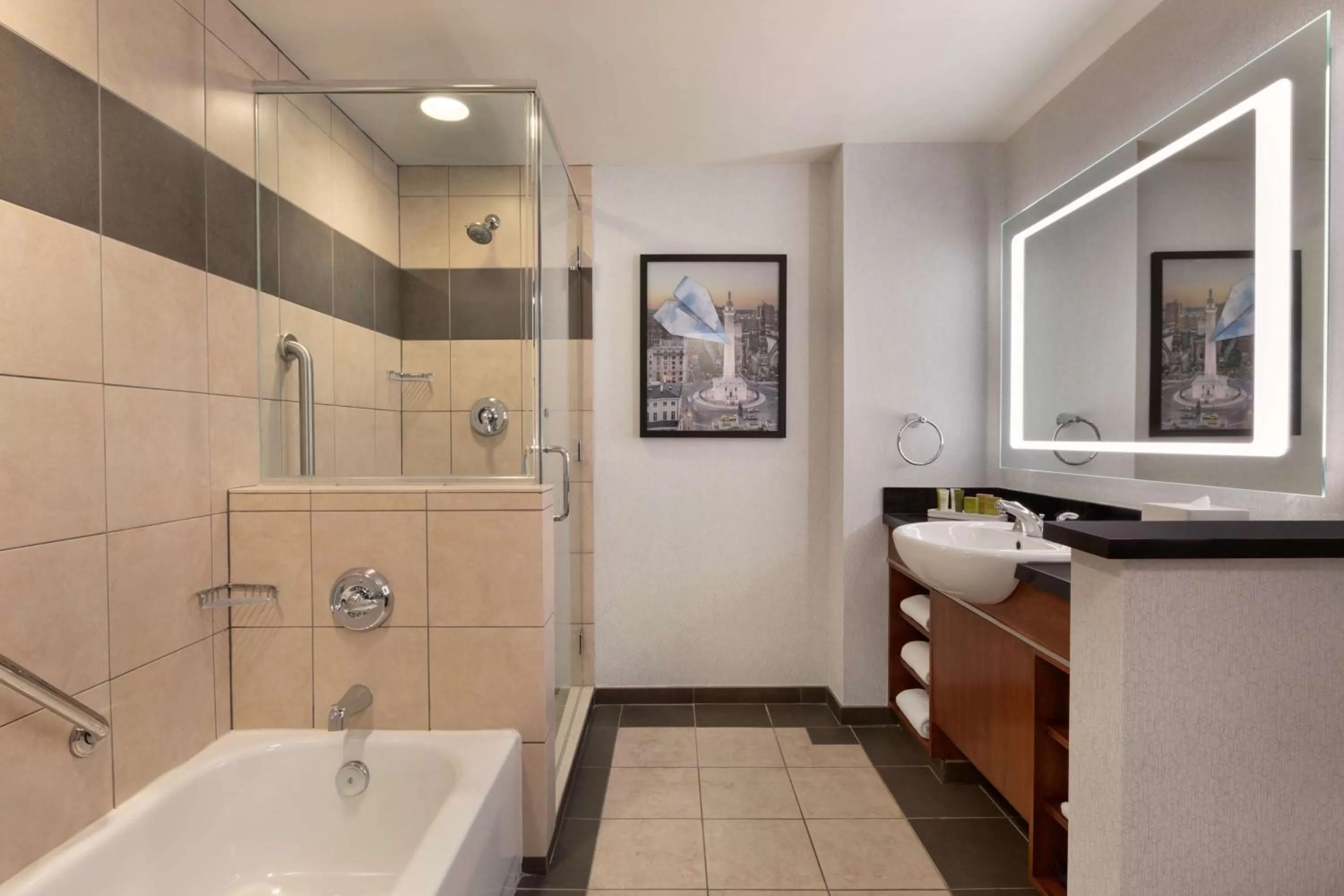 Bathroom in Hilton Baltimore BWI Airport