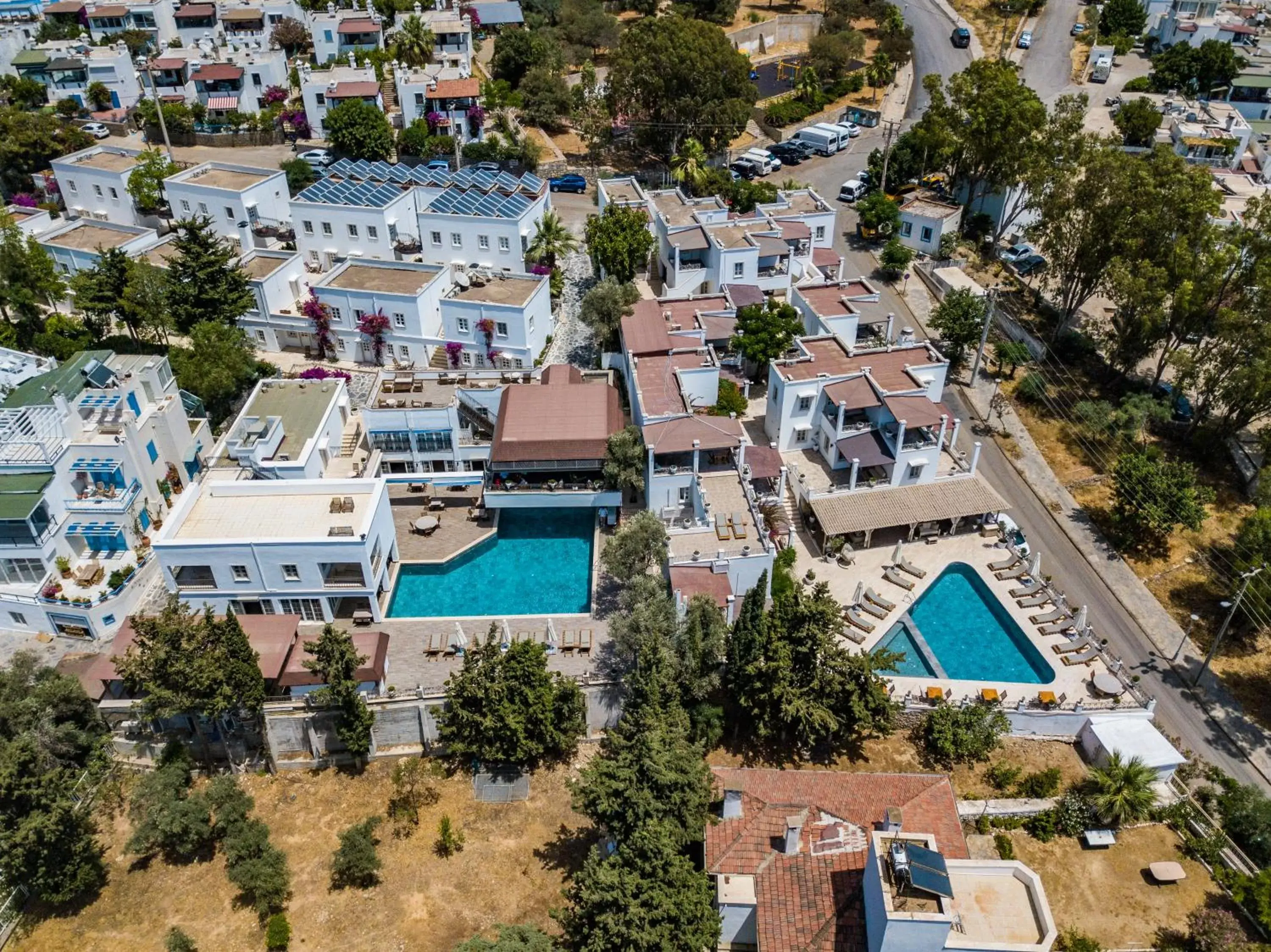 Swimming pool, Bird's-eye View in Manzara Hotel - Adults Only