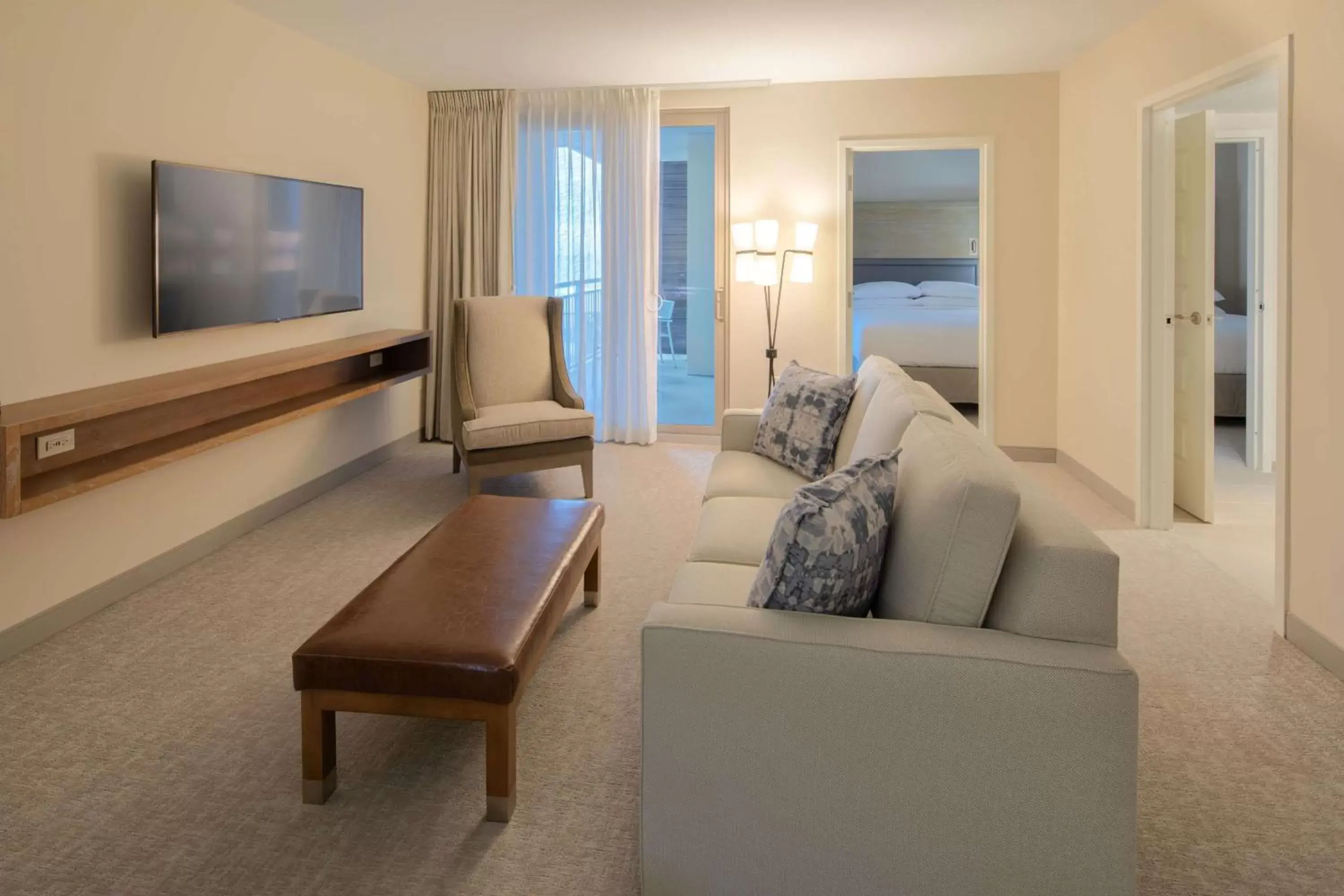 Bedroom, Seating Area in Embassy Suites St Augustine Beach Oceanfront Resort