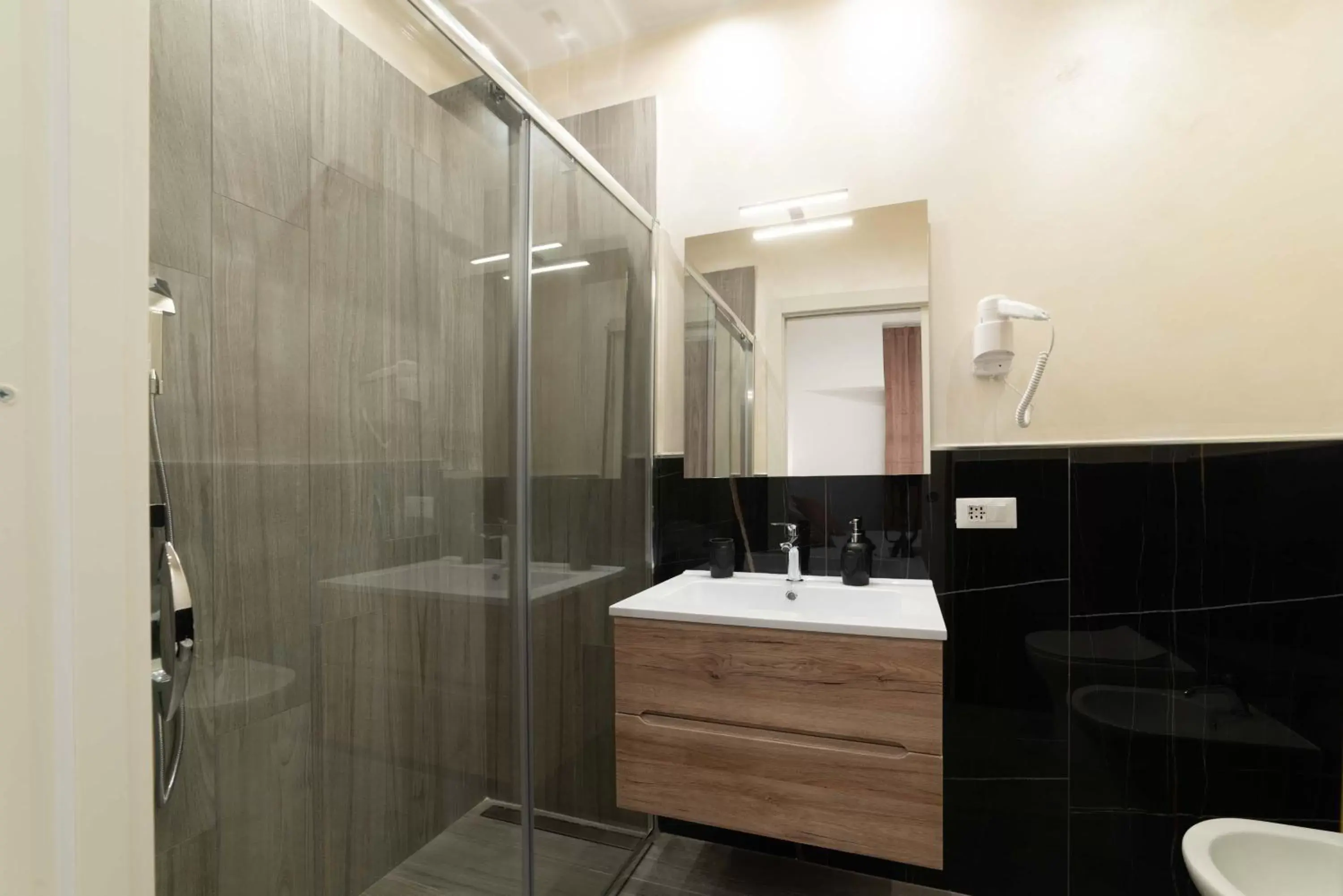 Shower, Bathroom in Blanc Rooms