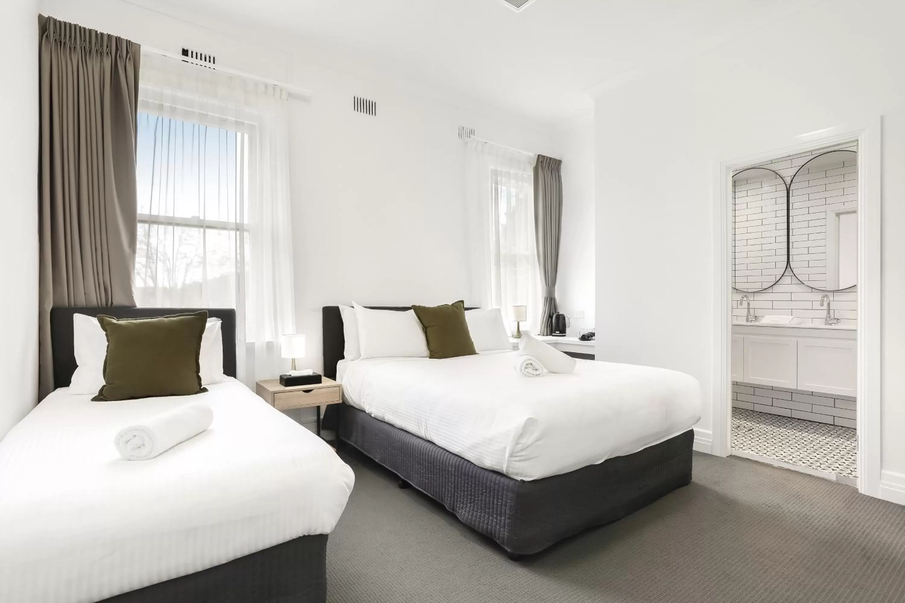 Bed in Grand View Hotel