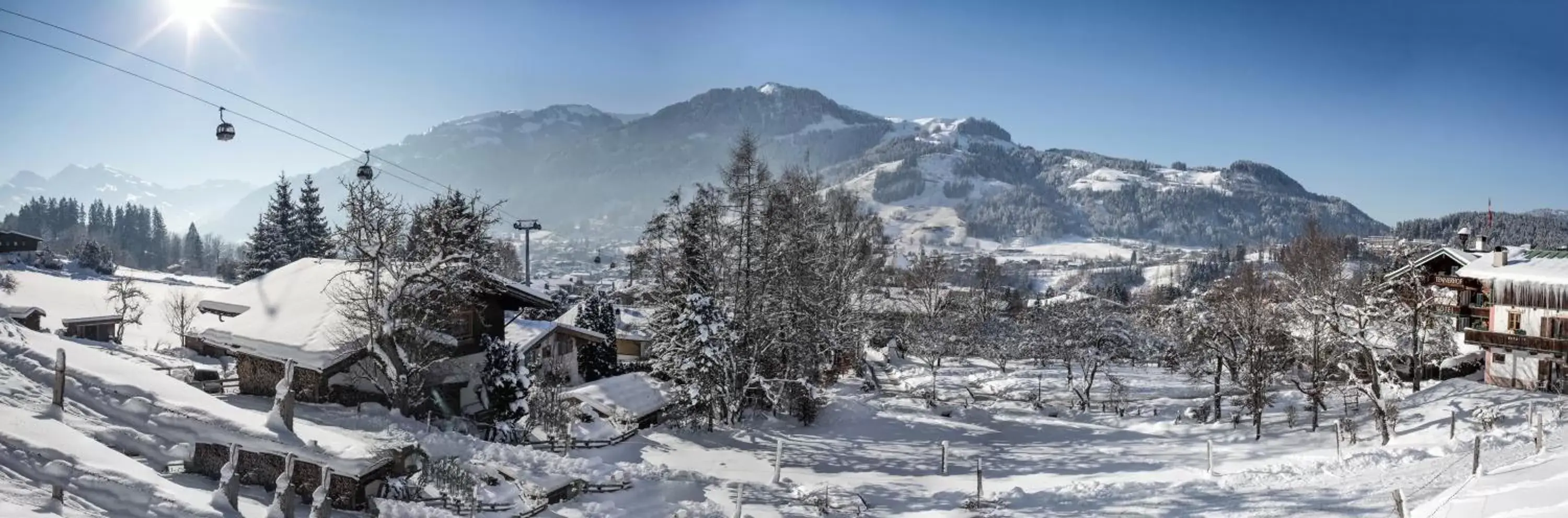 Bird's eye view, Winter in Relais & Châteaux Hotel Tennerhof