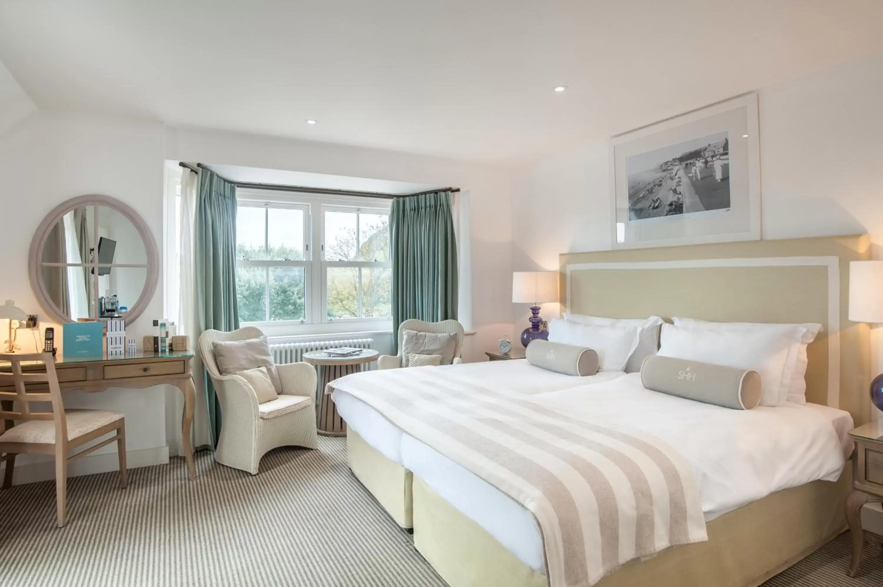 Superior Twin Room with Sea View and Balcony in Harbour Hotel Sidmouth