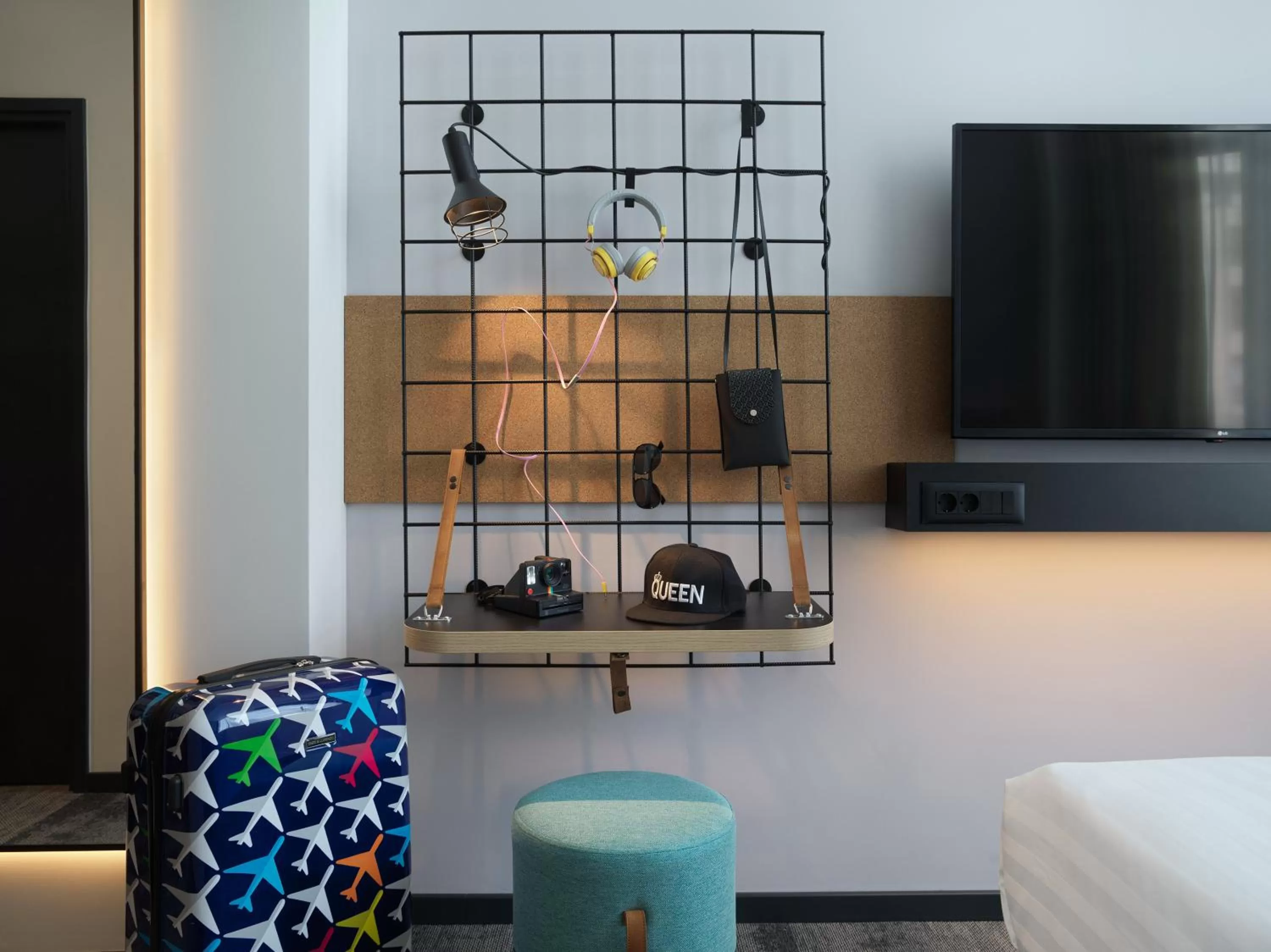 Decorative detail, Bed in Moxy Belgrade