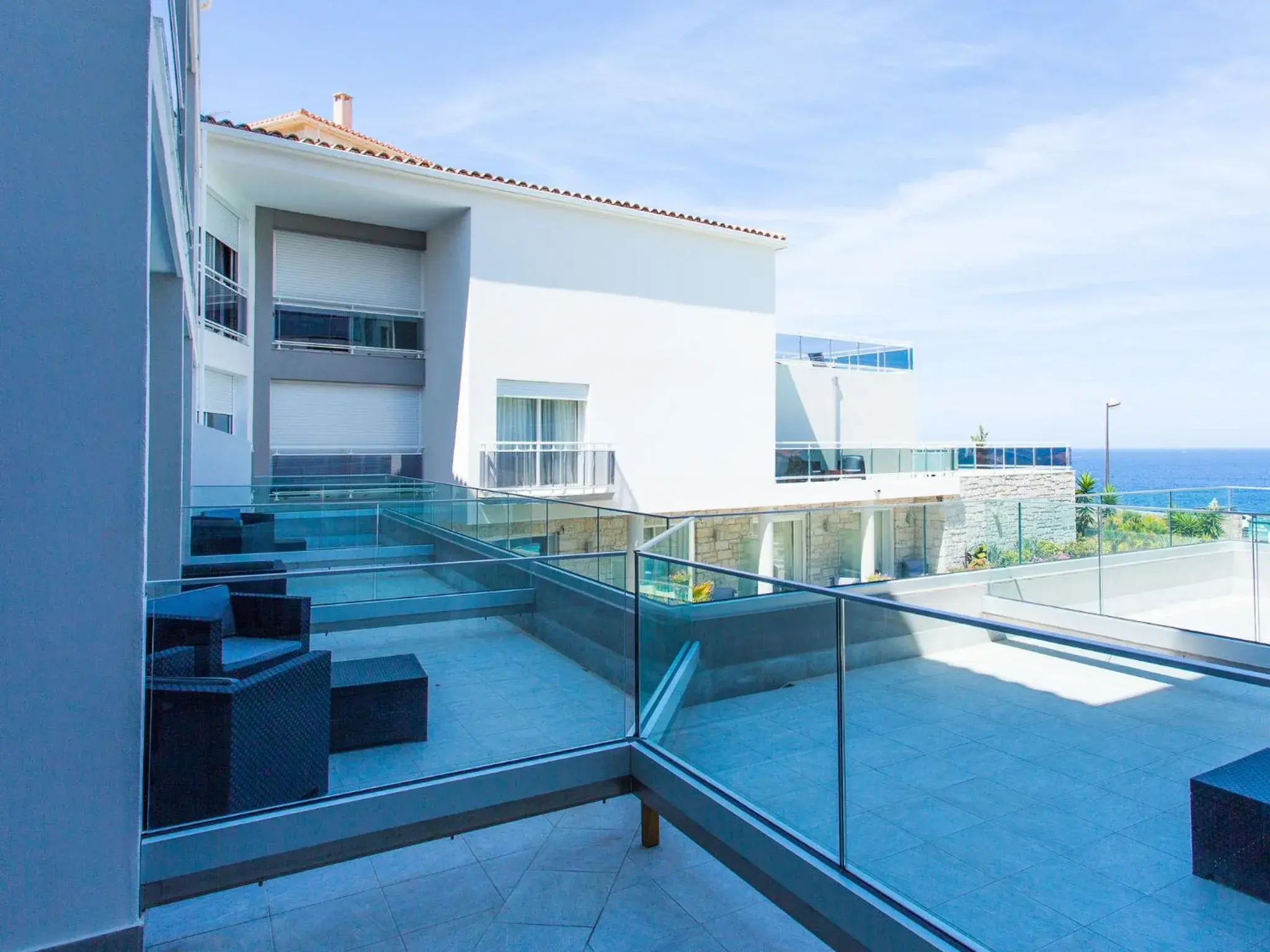 Balcony/Terrace, Swimming Pool in Hotel Revellata