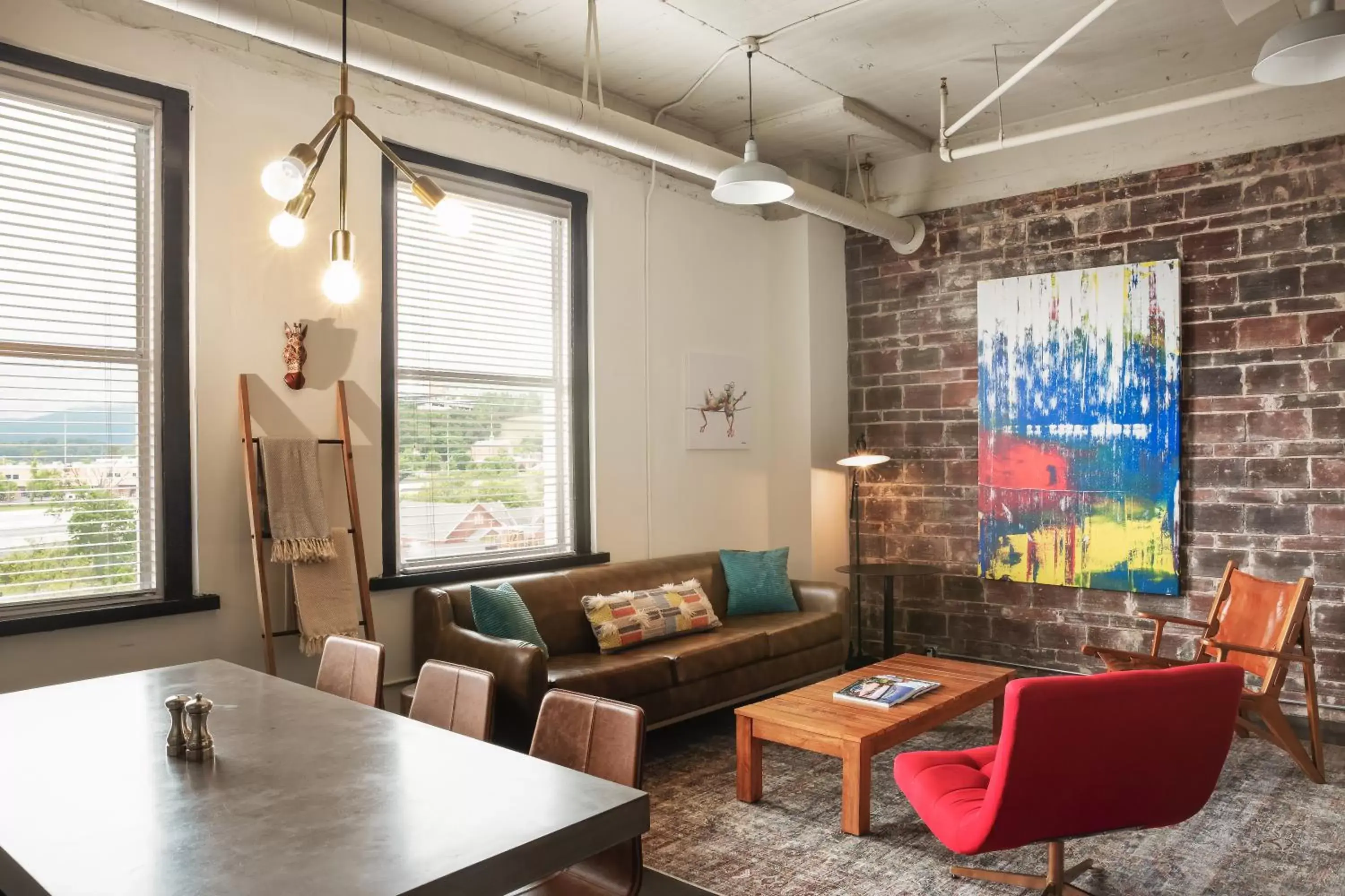 Living room in Hotel Clemons, formerly Bode Chattanooga