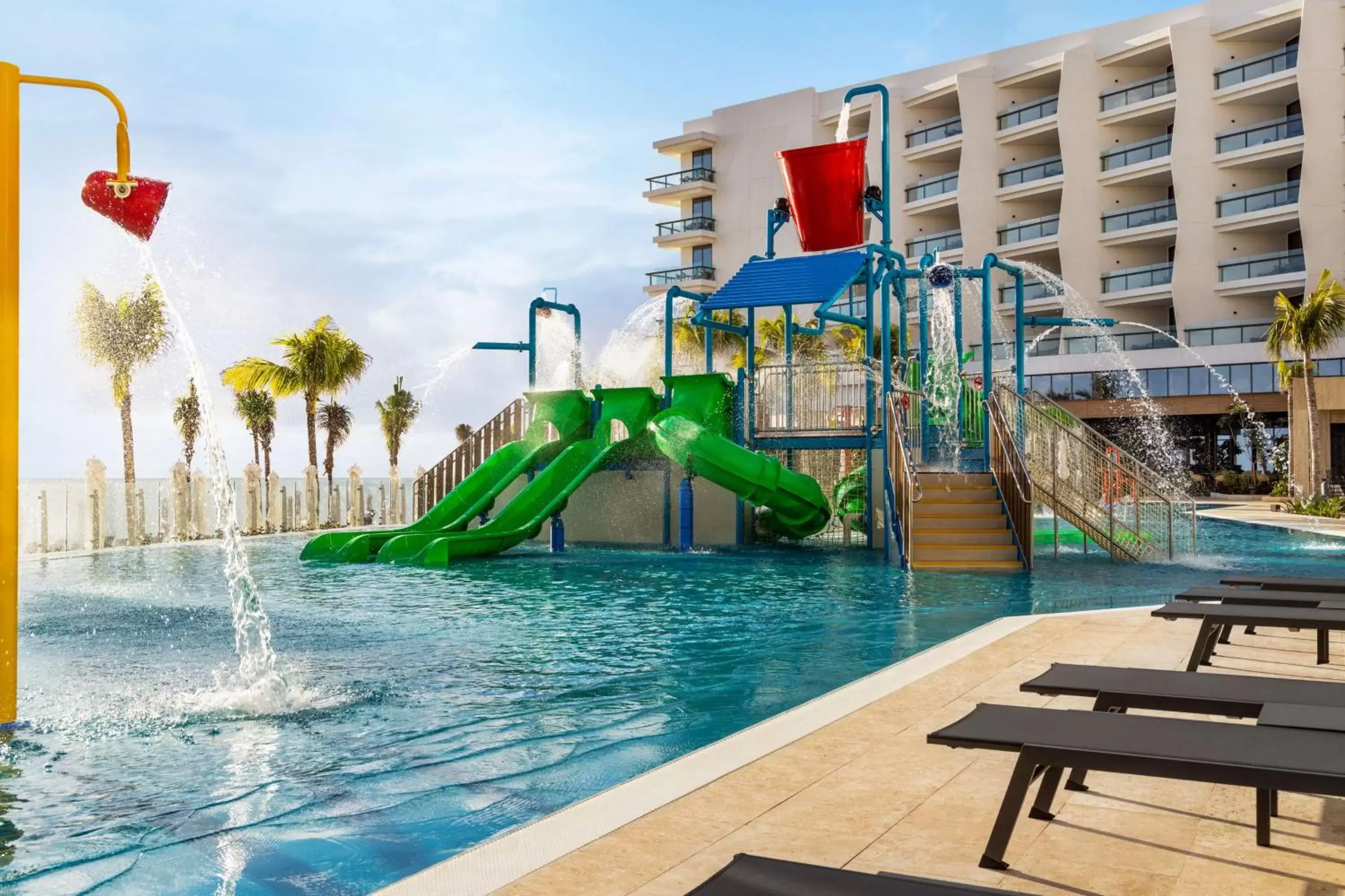 Pool view, Water Park in Hilton Cancun, an All-Inclusive Resort