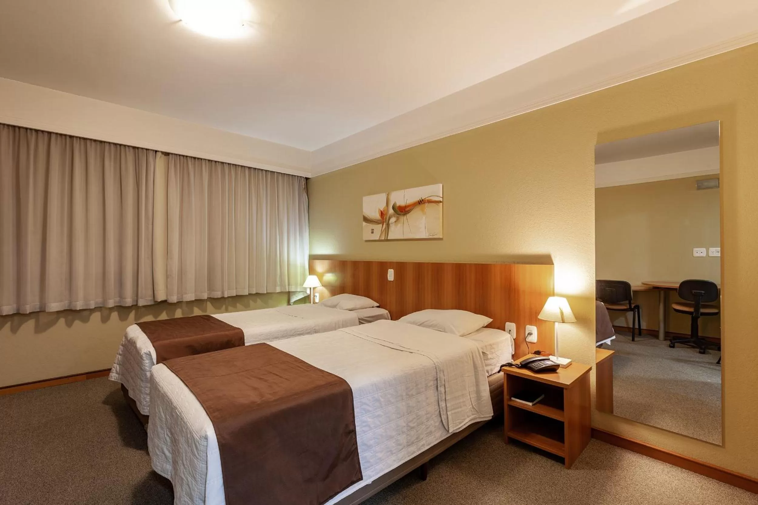 Bed in Tri Hotel Executive Caxias
