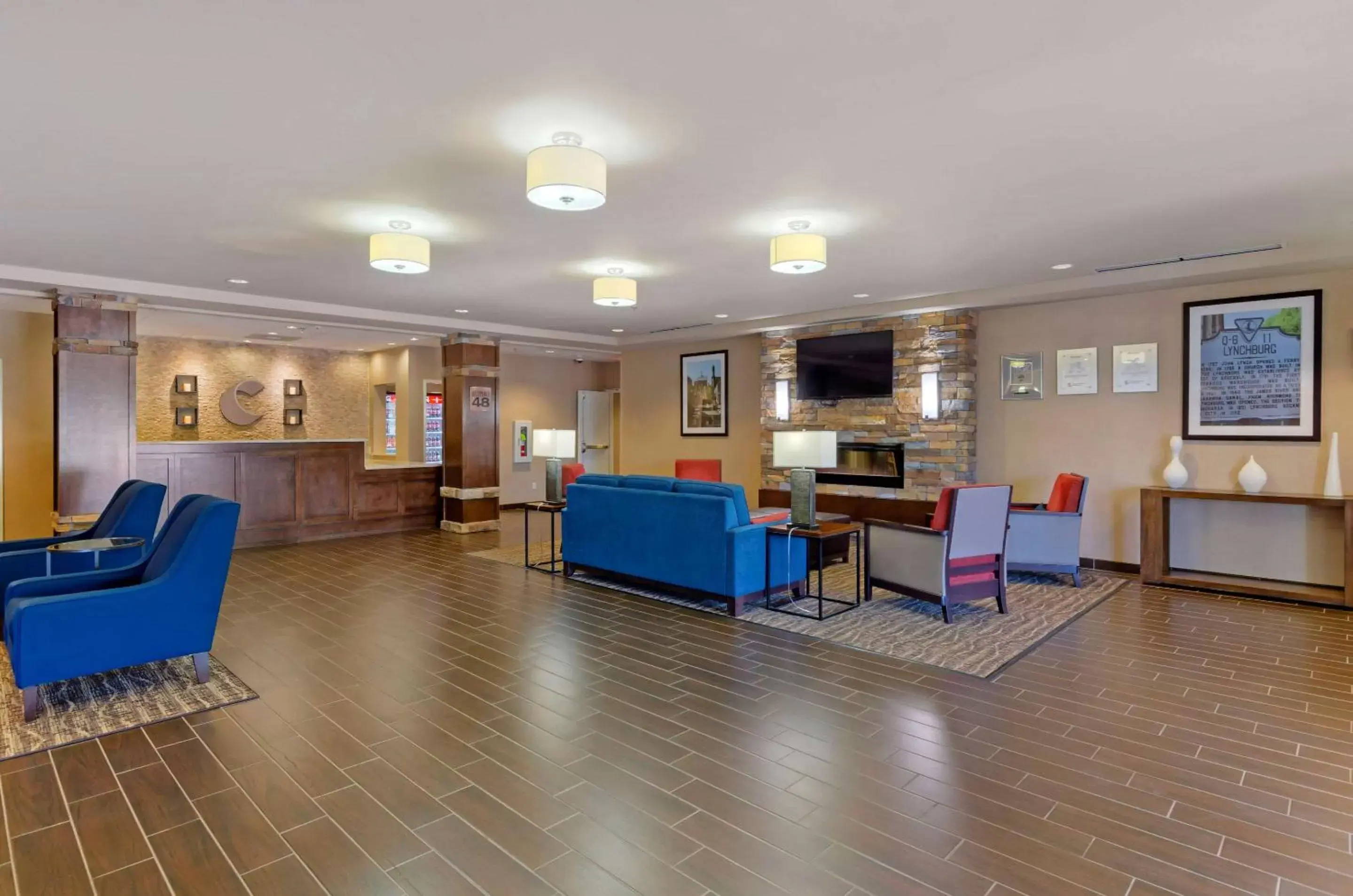 Lobby or reception, Lobby/Reception in Comfort Inn & Suites Lynchburg Airport - University Area