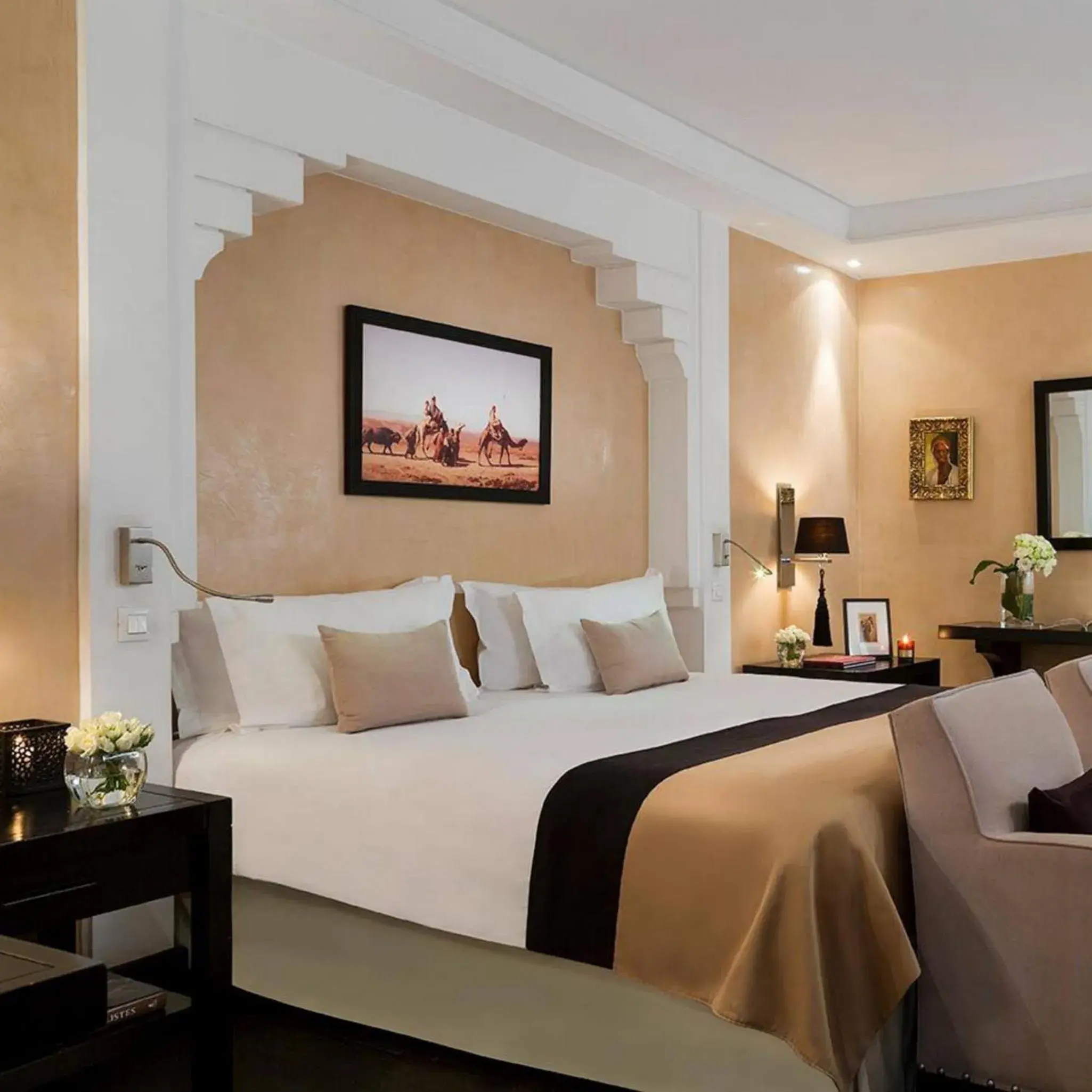 Bed in Hotel & Ryads Barriere Le Naoura