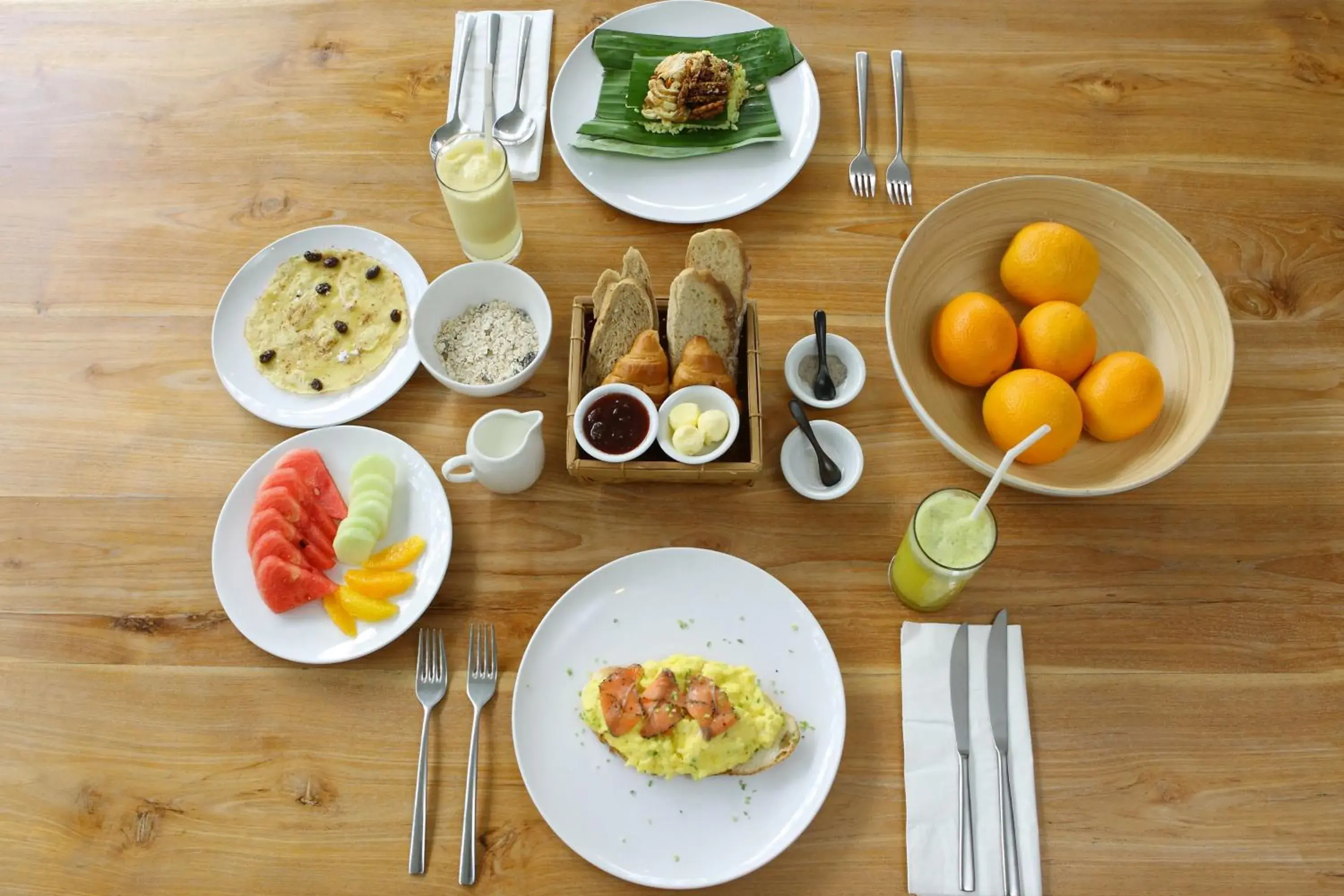 American breakfast in Aria Villas Ubud
