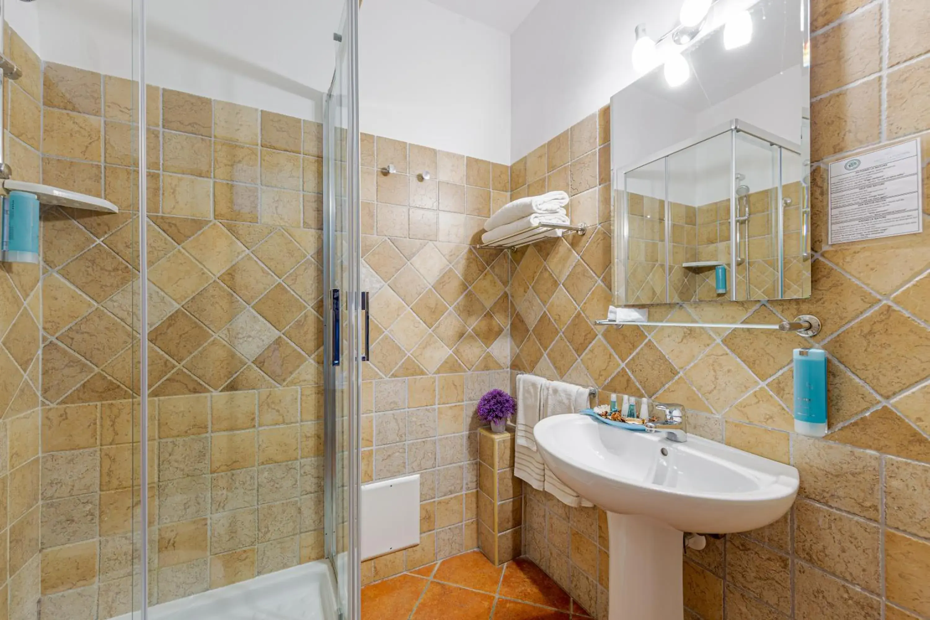 Shower, Bathroom in Hotel La Funtana