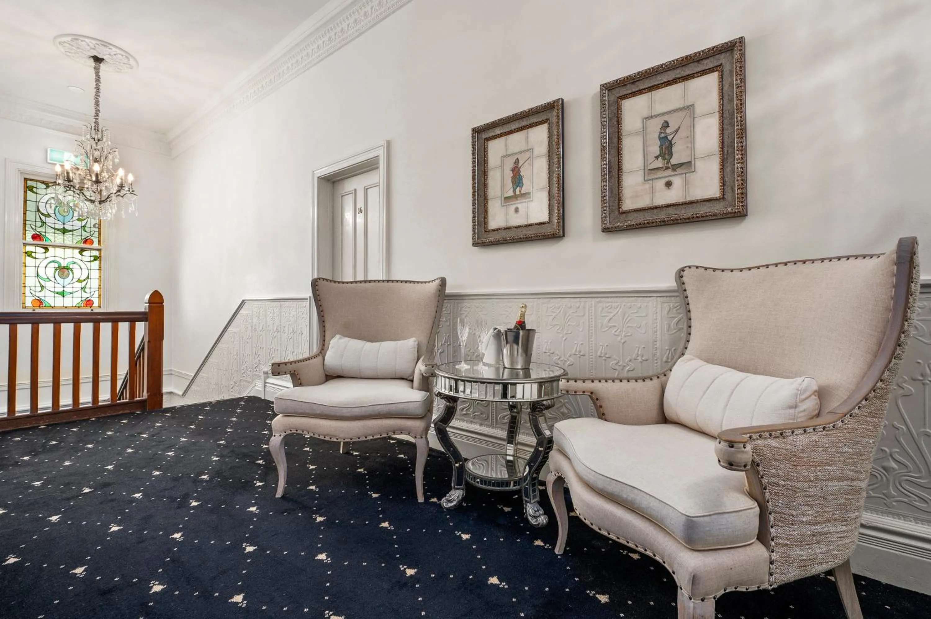 Seating area in The Convent Hunter Valley Hotel