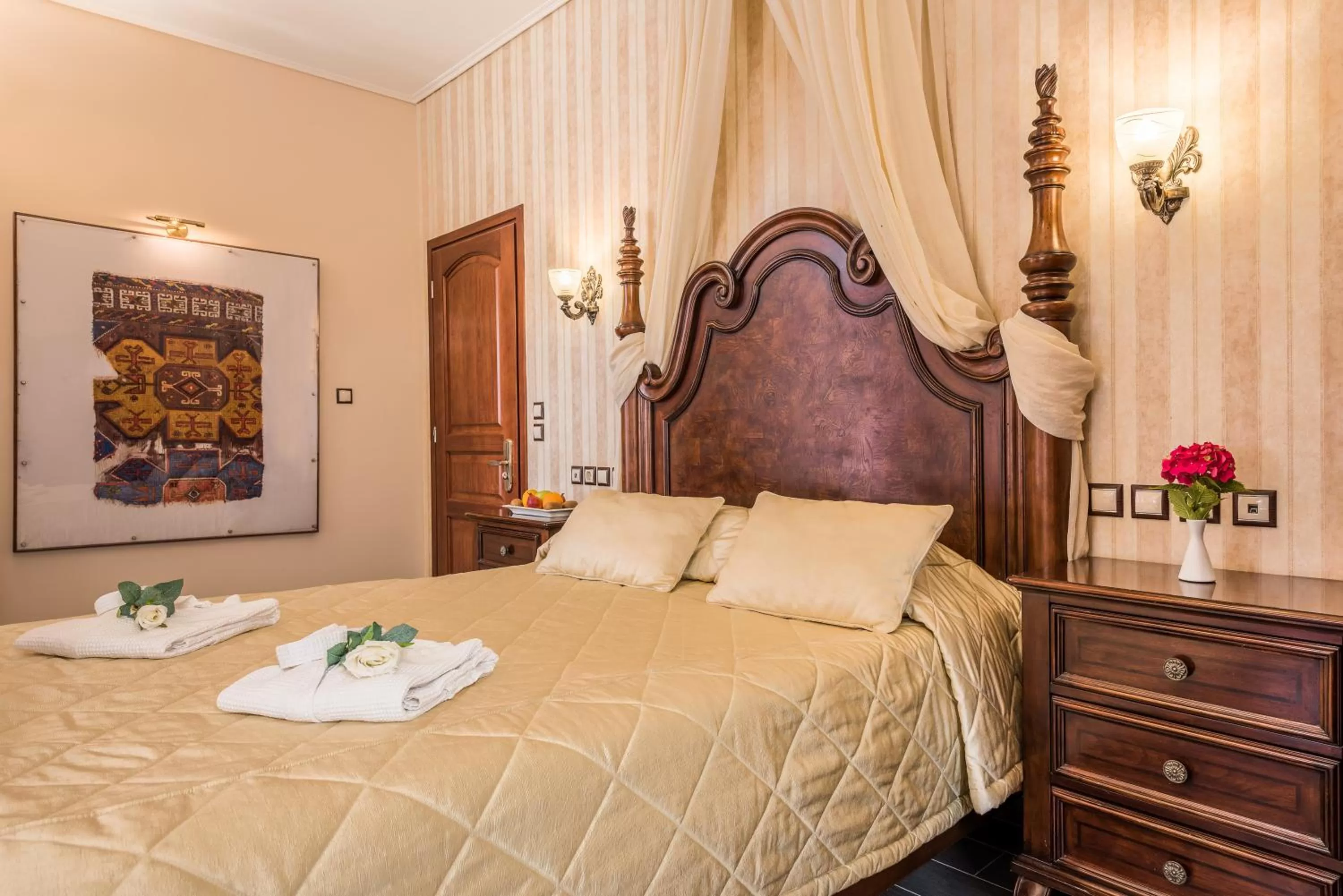 Bed in Theofilos Paradise Boutique Hotel