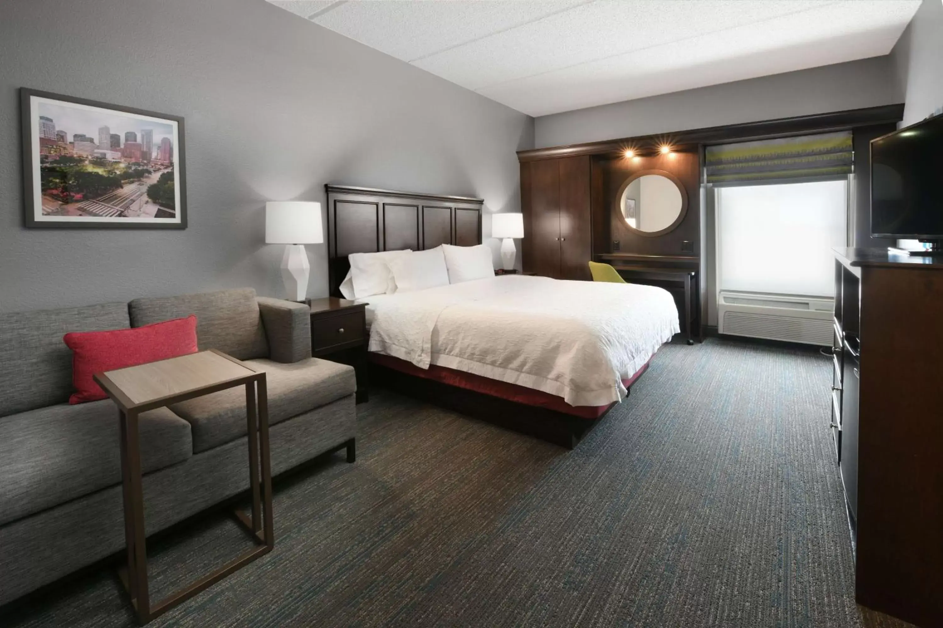 Living room, Bed in Hampton Inn & Suites Houston-Medical Center-NRG Park