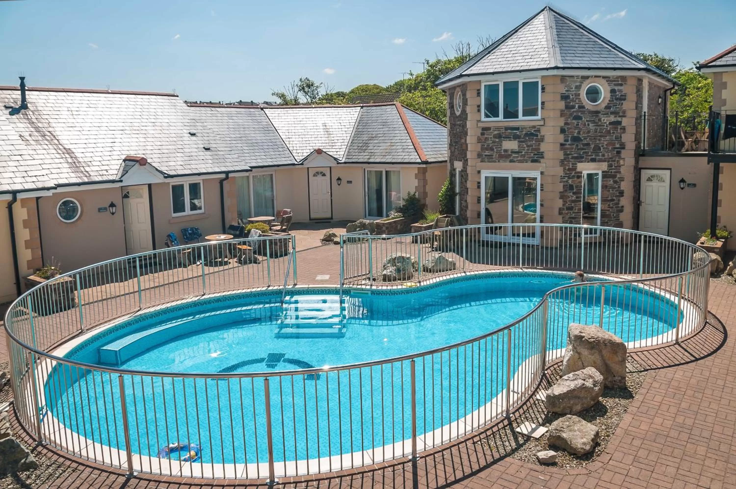 Swimming pool in Porth Veor Manor Villas & Apartments