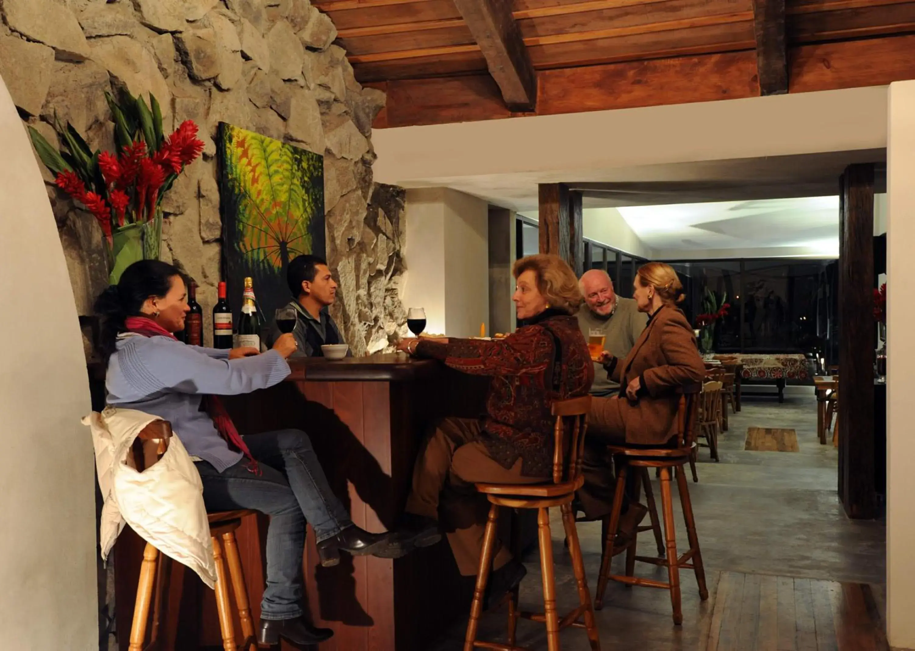 Lounge or bar, Guests in Poas Volcano Lodge